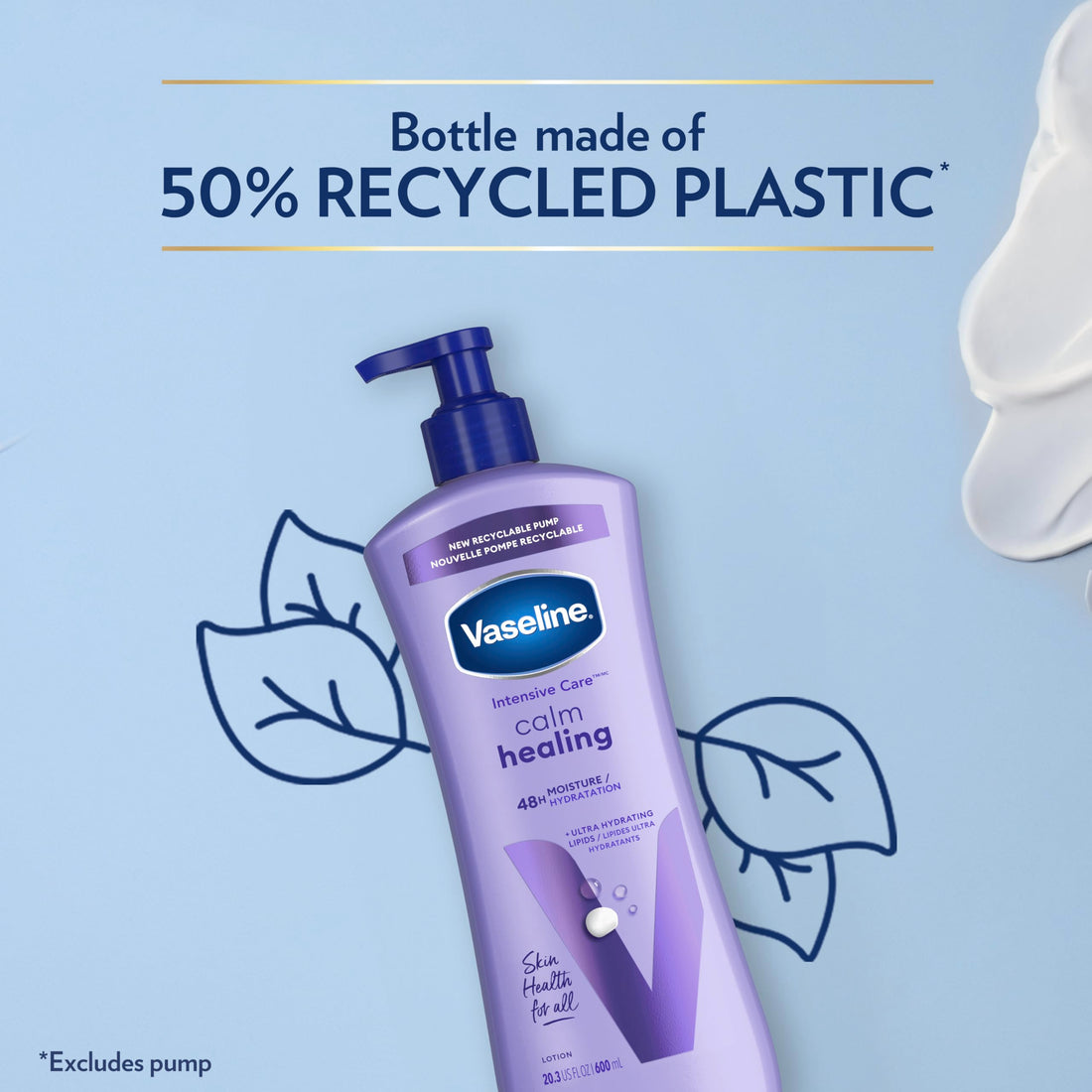 Vaseline Intensive Care Calm Healing Body Lotion 3 count for Dry Skin Made with Ultra-Hydrating Lipids and Lavender Extract to Heal and Restore Dry Skin 20.3 oz