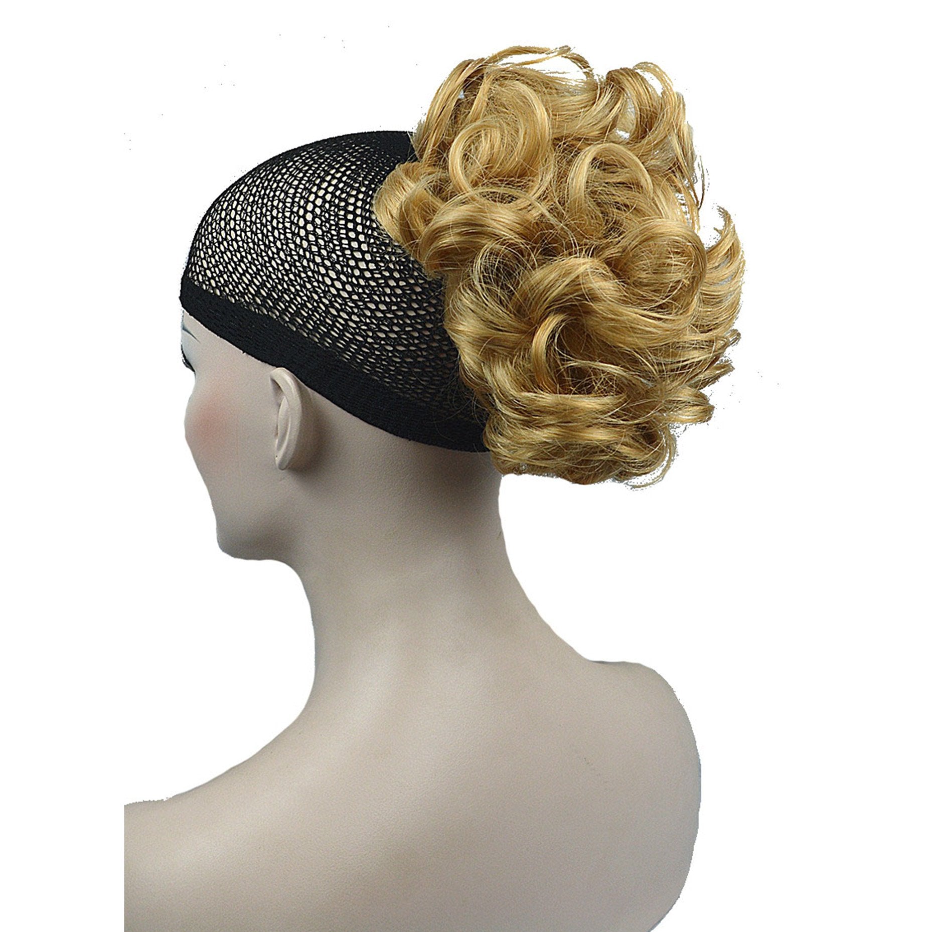 Lydell Short Ponytail Hair Extension Wavy Synthetic HairPiece with Jaw Claw (24B Light Butterscotch)