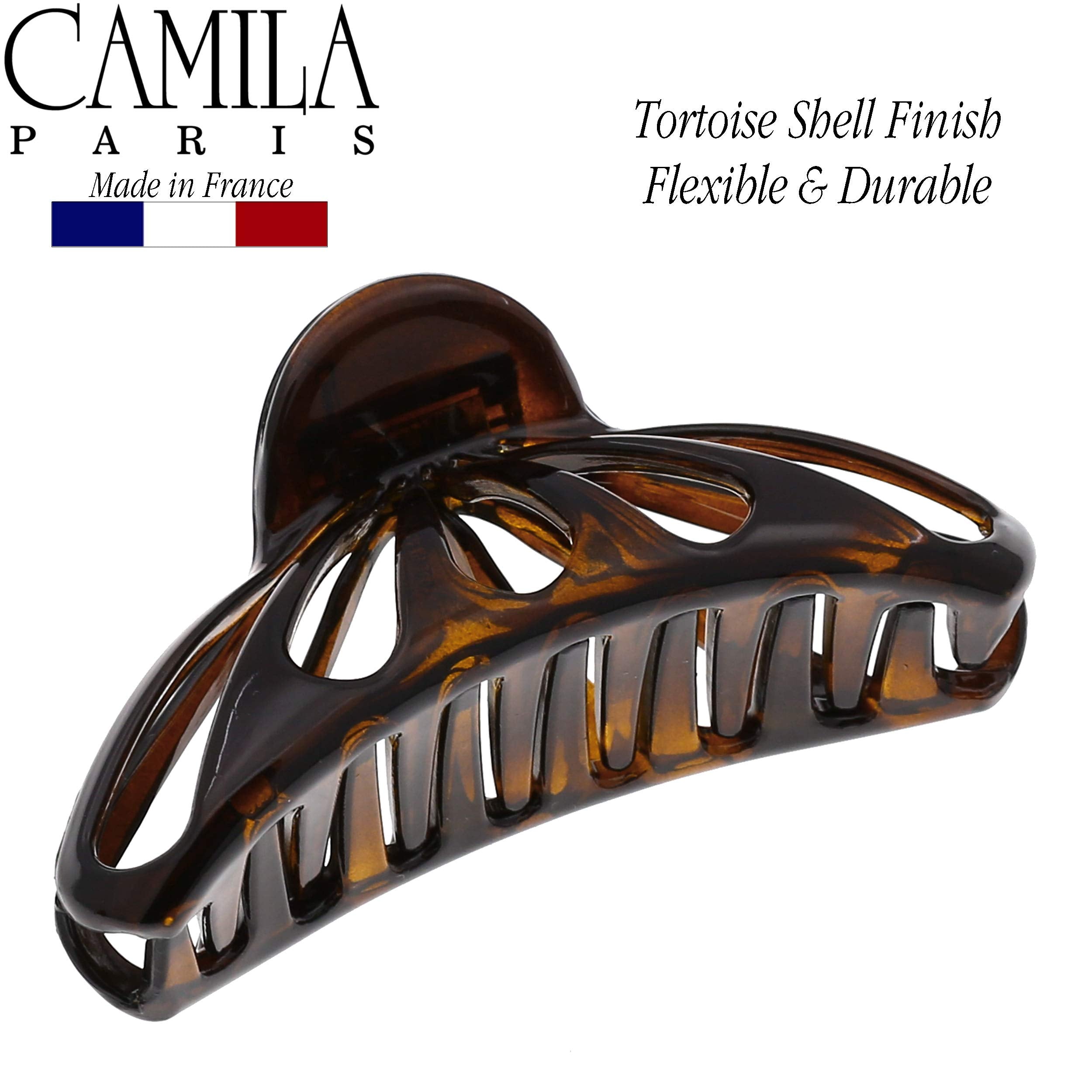 Camila Paris NV110 3 In. Spring Cover Hair Clips Tortoise Shell - Pack of 4