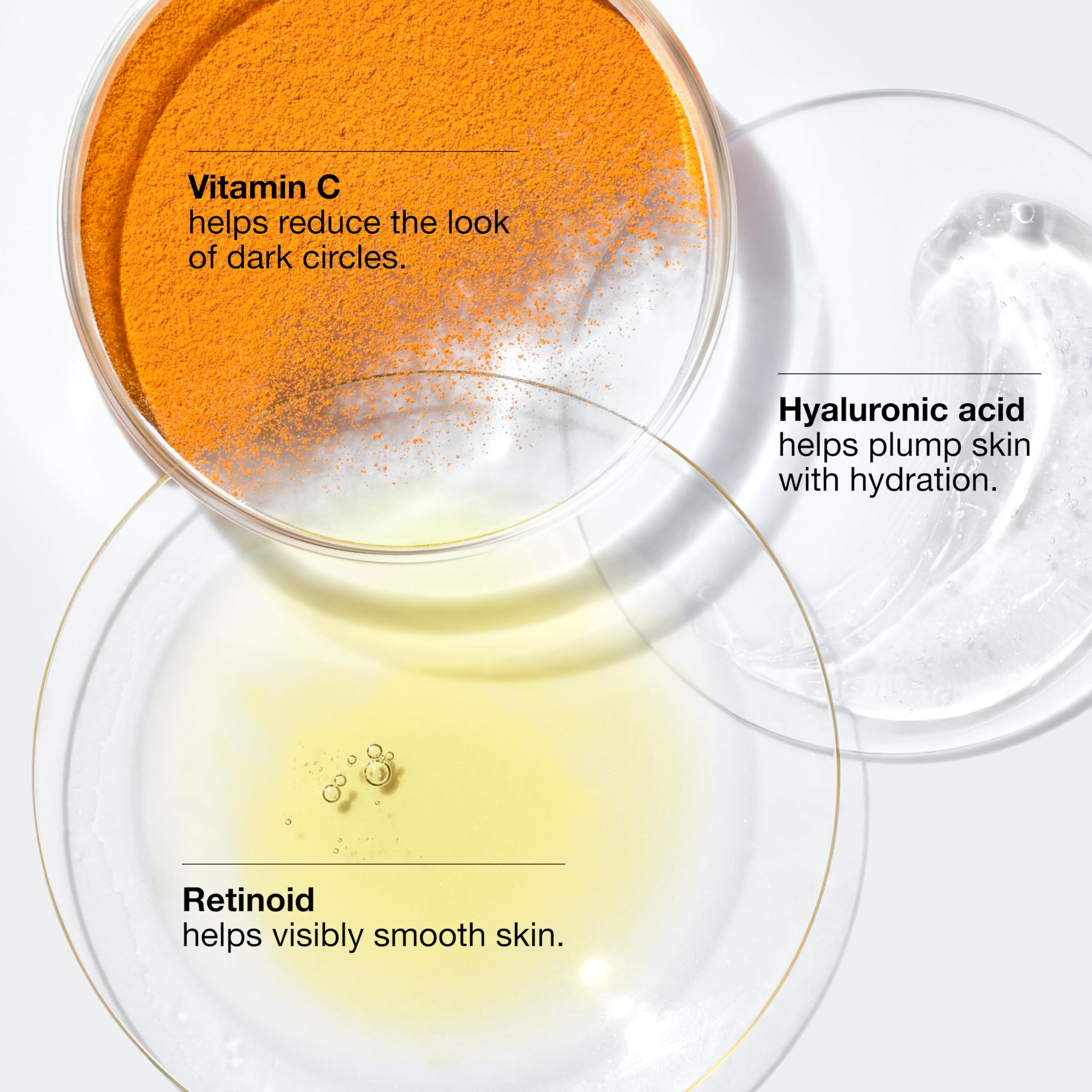 Clinique All About Eyes Brightening Serum Concentrate With Vitamin C, Hyaluronic Acid + Retinol | Hydrating + Reduces Dark Circles, 0.34 Fl Oz