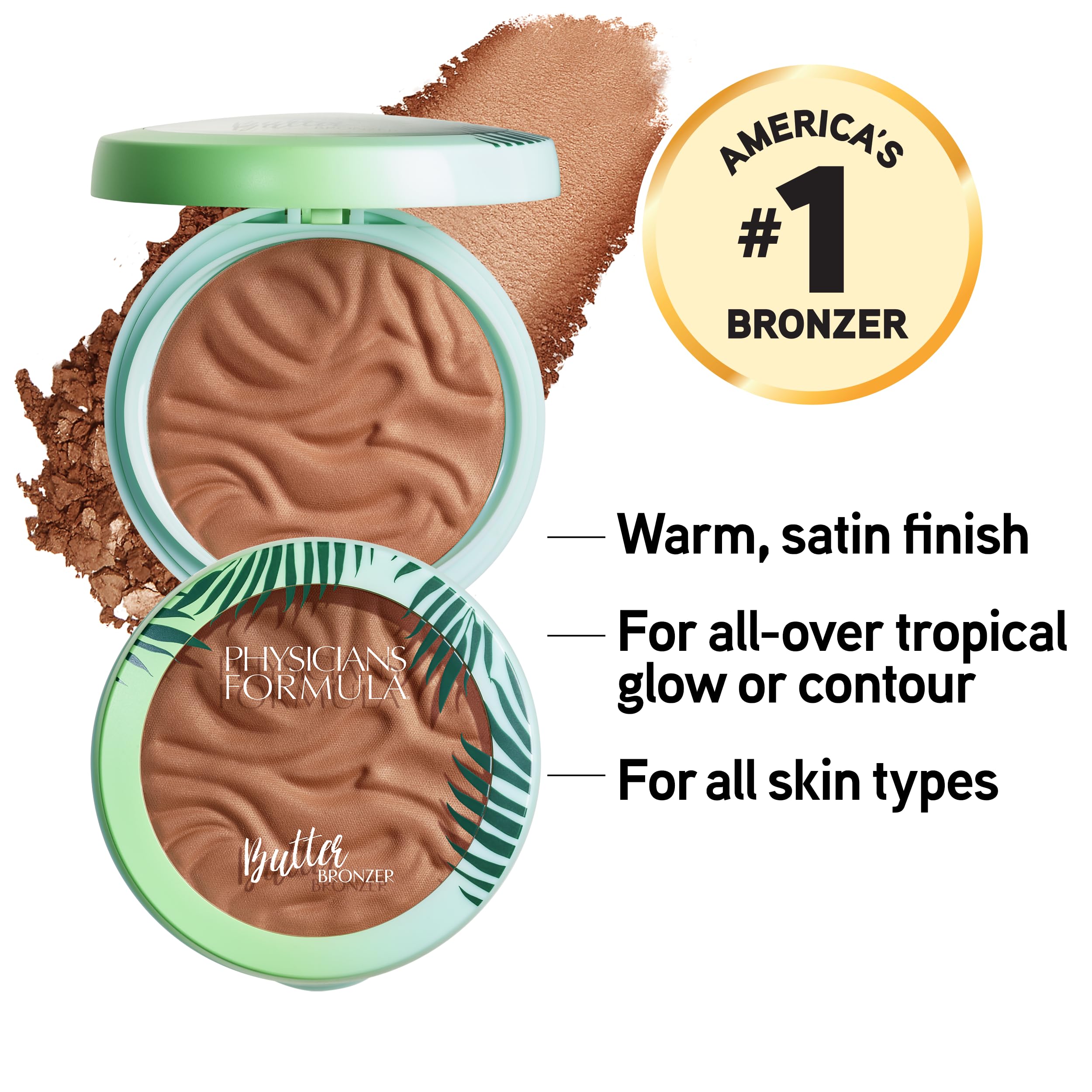 Physicians Formula Murumuru Butter Bronzer, Cream Shimmer Makeup Sunset, 0.38 Ounce