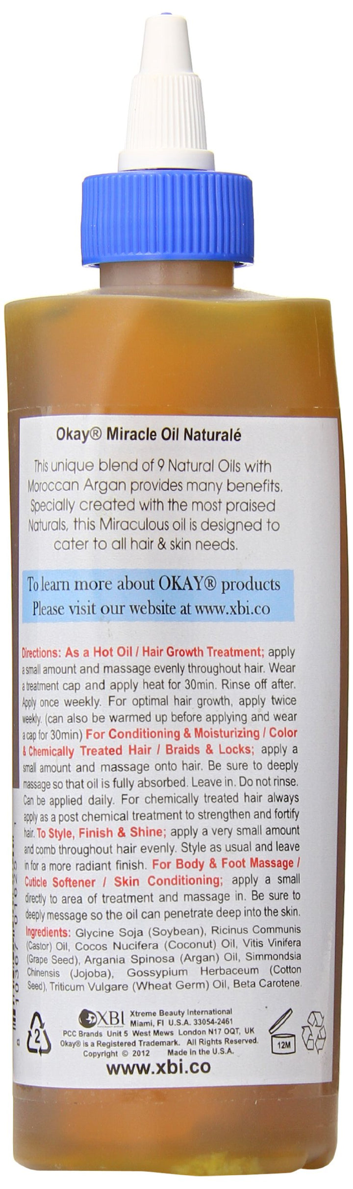 Okay Miracle Oil, Naturale, 8 Ounce