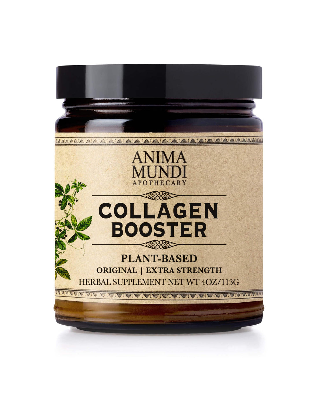 Anima Mundi Apothecary Vegan Collagen Powder - Plant-Based & Organic Collagen Booster - Supports Collagen & Keratin Production for Healthy Skin, Hair, Joints & Bones (4oz/113g)