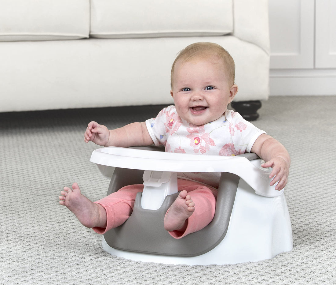 Regalo My Little 2-in-1 Booster Seat and Grow with Me Floor Seat with Removable Feeding Tray, Indoor and Outdoor Activity Chair, Purple