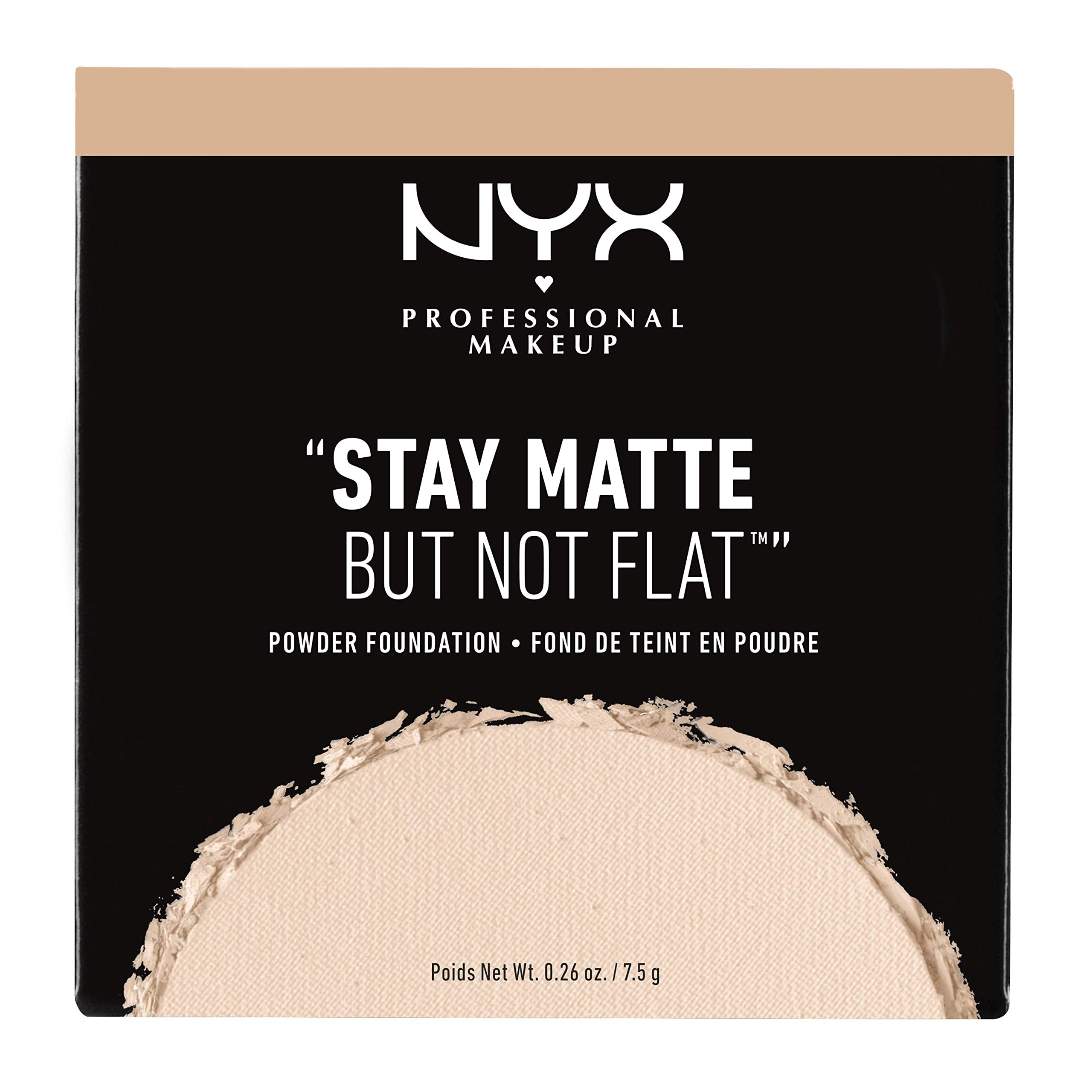 Nyx Professional Makeup Stay Matte Not Flat Powder Foundation, Nude, 7.5g