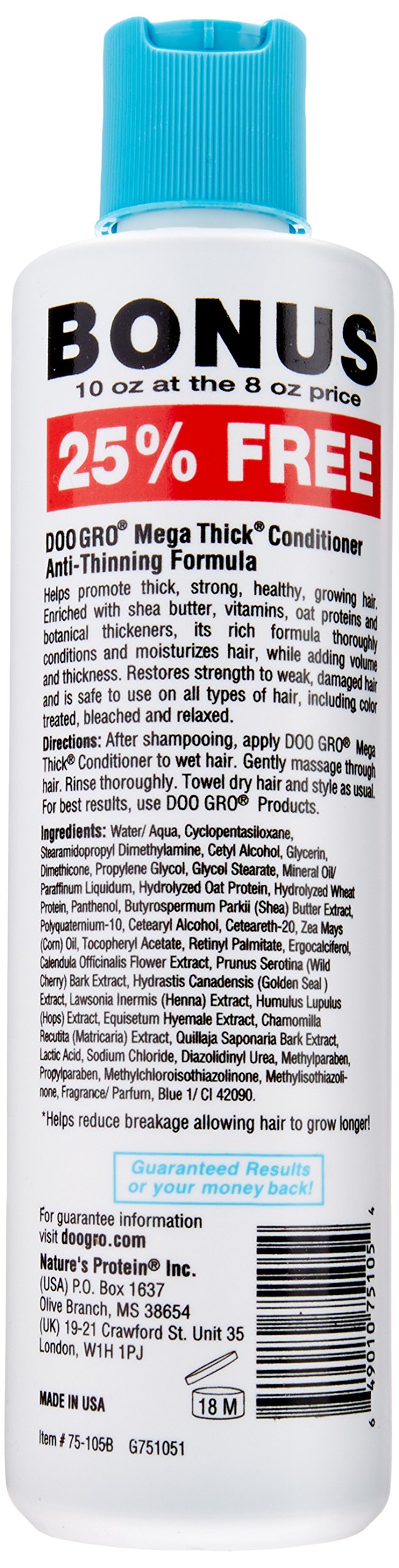 Doo Gro Mega Thick Anti Thinning Conditioner, 10 Ounce