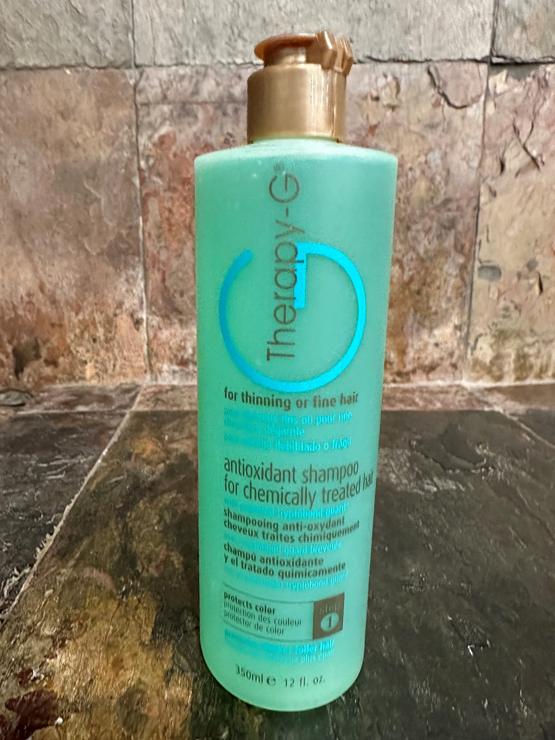 Therapy-G Antioxidant Shampoo For Chemically Treated Hair For thinning, fine hair and anti hair loss. Hair regrowth and color protector 350ml 12 oz