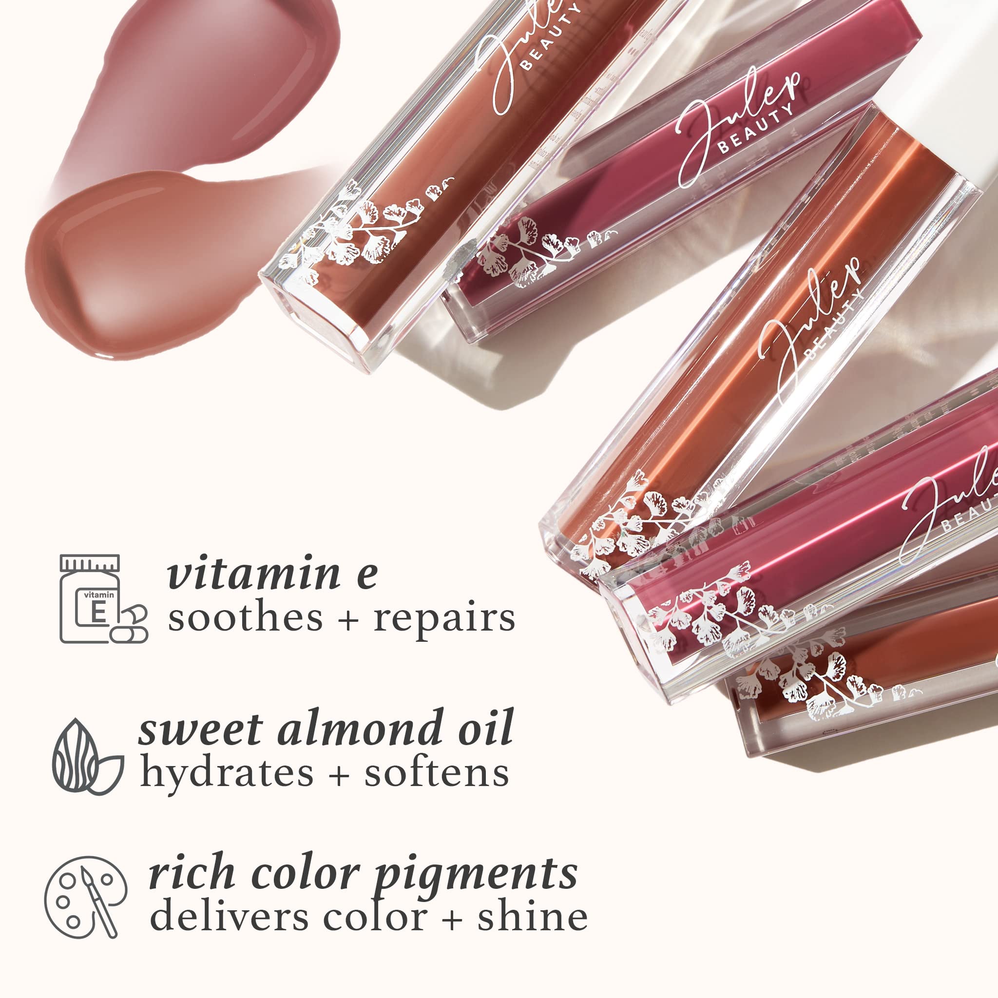 Julep So Plush Hydrating Lip Gloss – High-Shine, Non-Sticky Lip Color - Vitamin E for Soothing & Repair – Cruelty-Free, Moisturizing Gloss – All The Feels