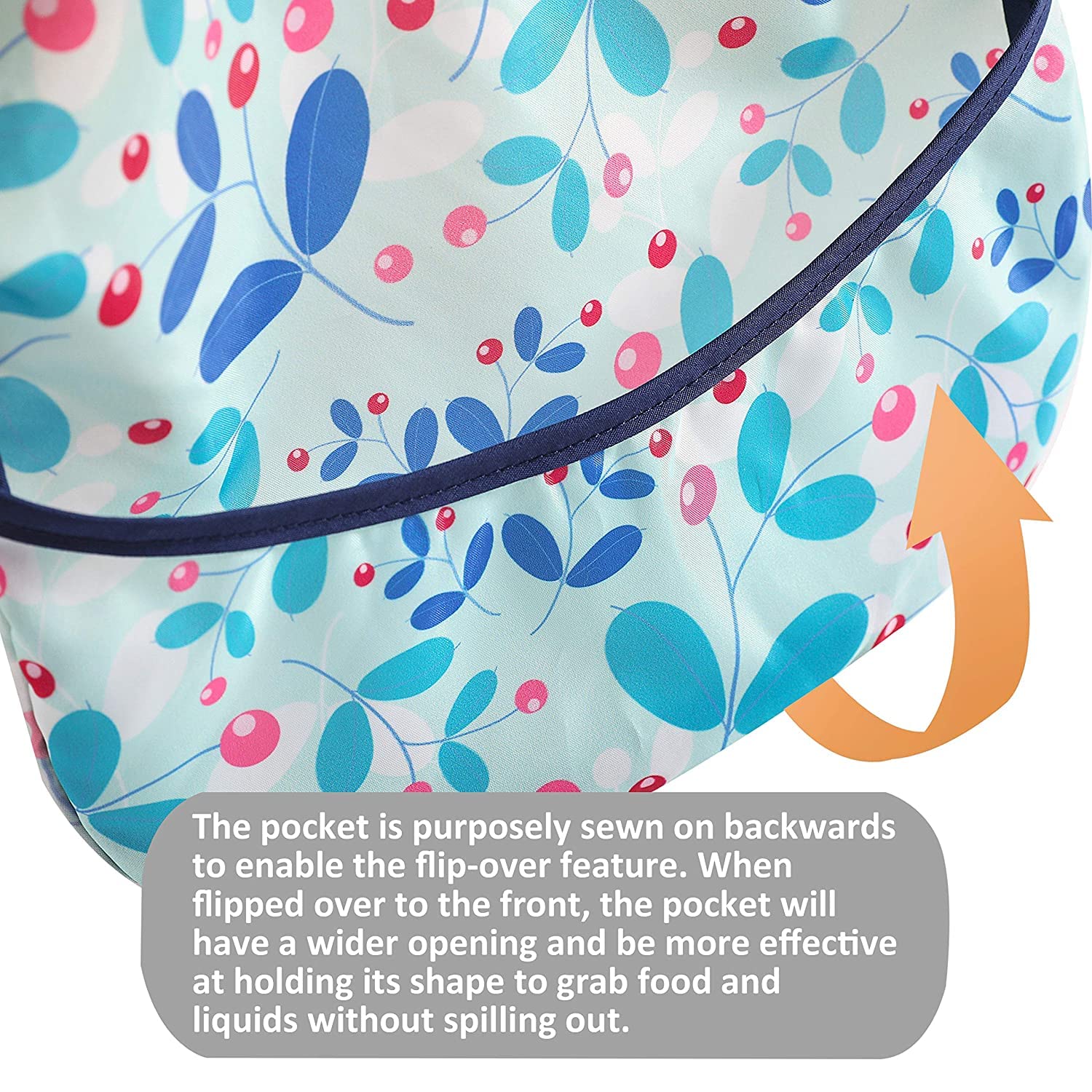 PandaEar 3 Pack Super Light Weight Baby Bib, Waterproof, Washable, Stain Oil and Odor Resistant 12-48 Months (Girl)