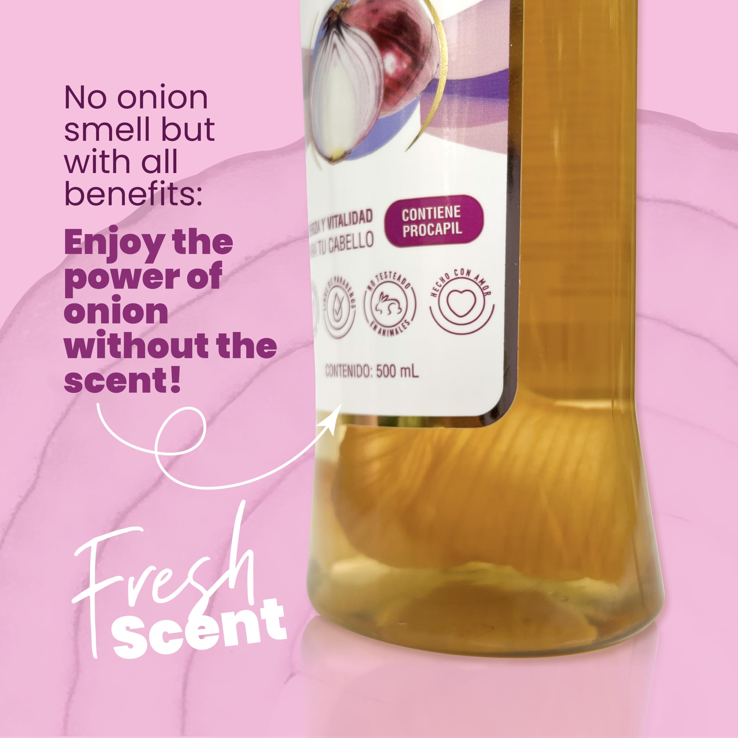 ANYELUZ Onion Shampoo and Aloe Conditioner Set, Strength and Hydration for your Hair, With Onion Extract, Biotin and Argan Oil, Cleanses Deeply and Provides Hydration