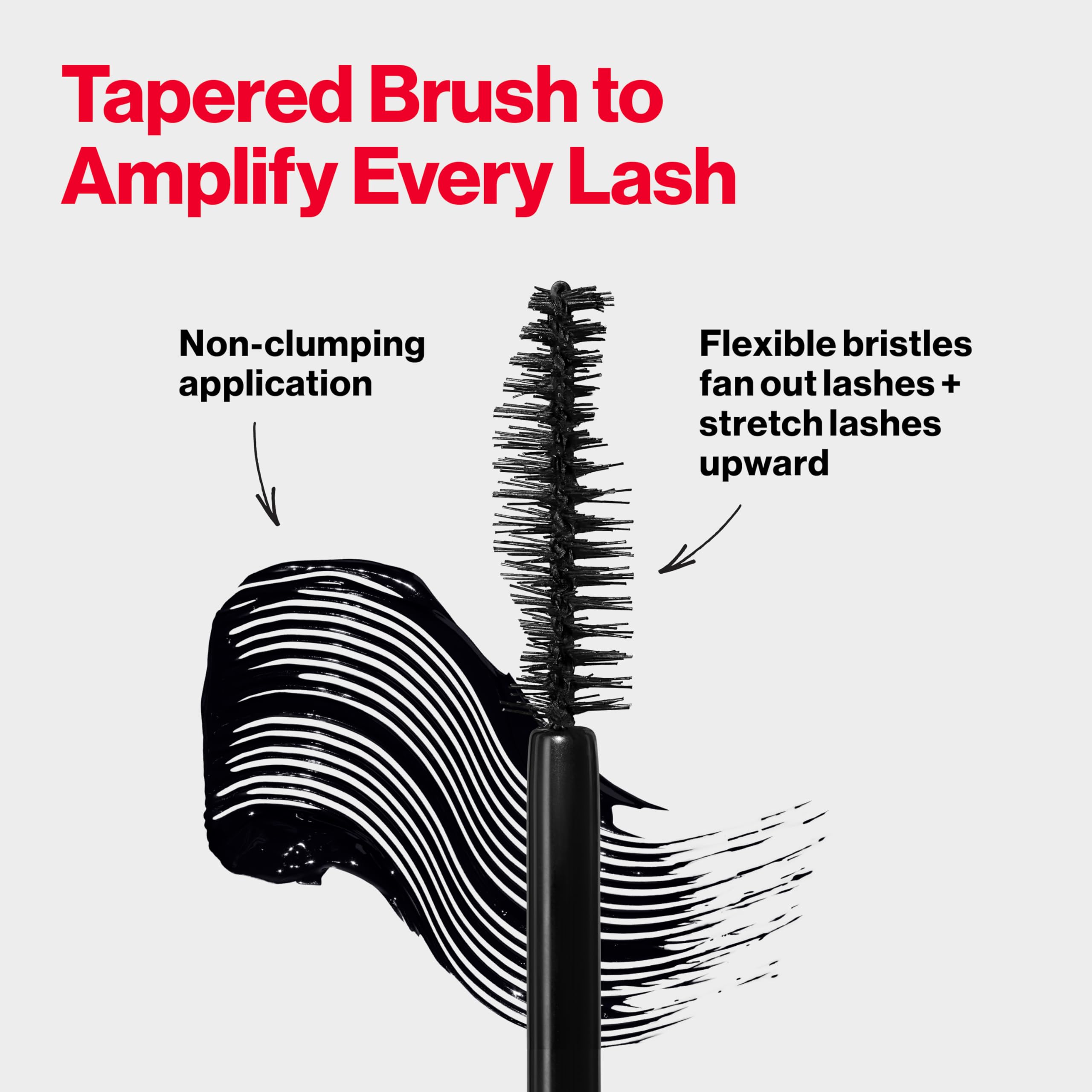 Revlon ColorStay Xtensionnaire Lengthening Lash Serum and Mascara In One, Tapered Brush for 2X Longer Looking Eyelashes, Infused with Pro Vitamin B5, Smudge-Proof, 211 Black Waterproof