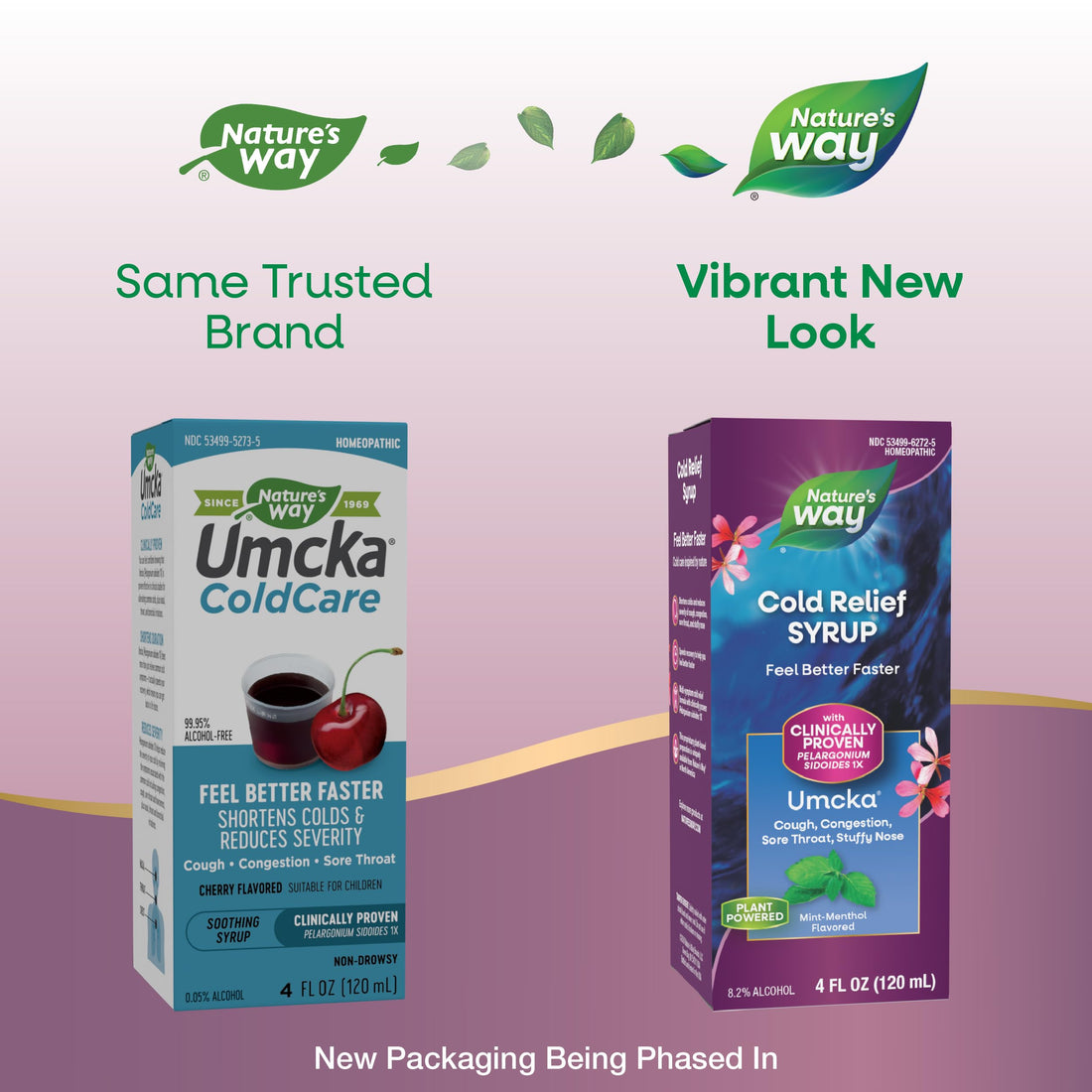 Nature's Way Umcka ColdCare Homeopathic, Sore Throat, Cough, and Congestion Relief, Phenylephrine Free, Mint-Menthol Flavored, 4 Fl. Oz Syrup