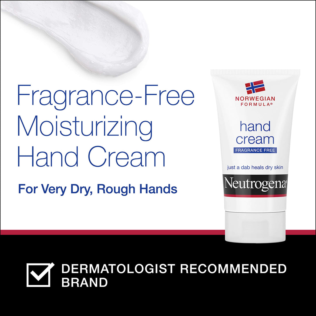 Neutrogena Norwegian Formula Moisturizing Hand Cream Formulated with Glycerin for Dry, Rough Hands, Fragrance-Free Intensive Hand Cream, 2 oz