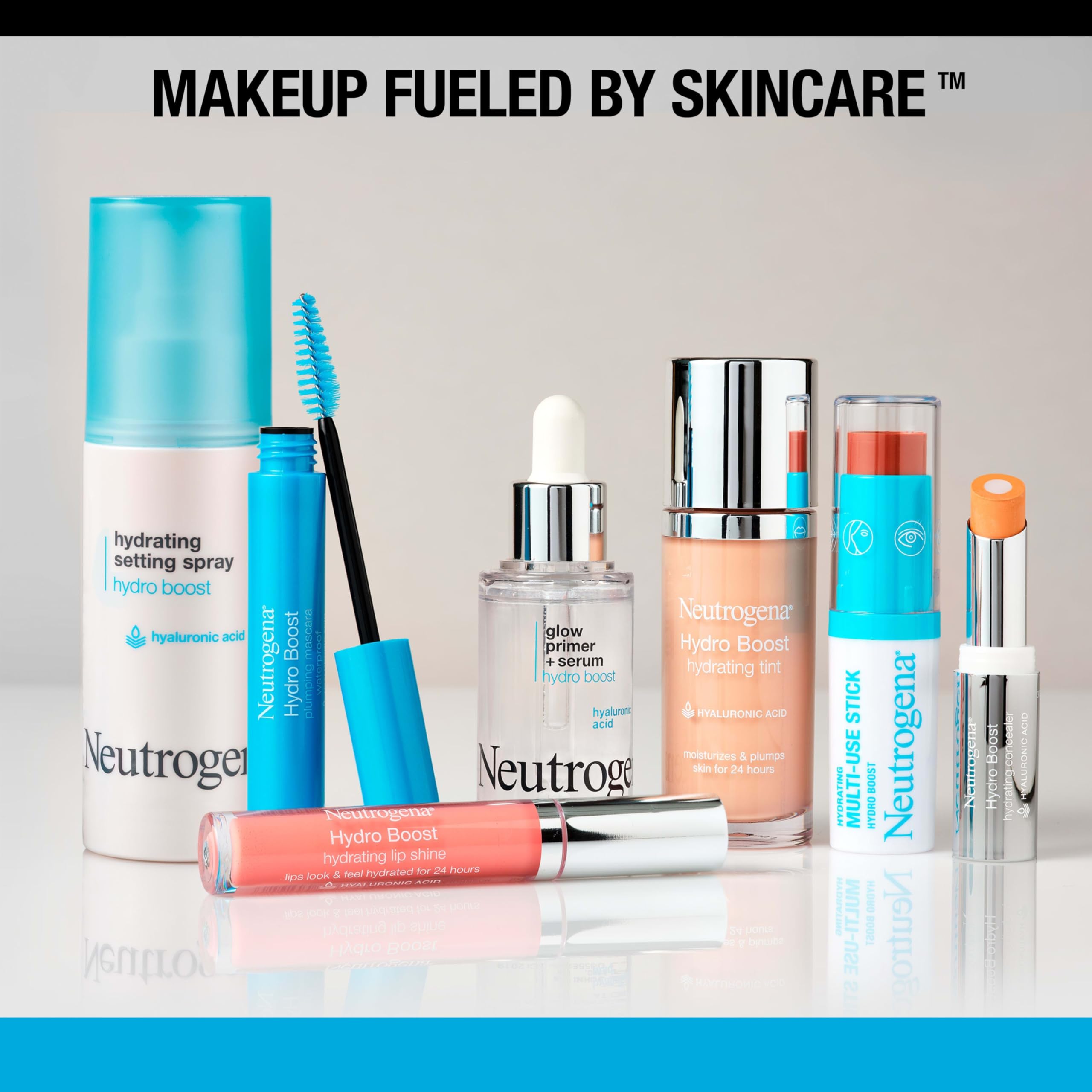 Neutrogena Hydro Boost Hydrating Makeup Setting Spray with Hyaluronic Acid, Longwear Makeup Setting Facial Mist for Smooth, Glowing, Dewy Skin, Non-Comedogenic & Hypoallergenic, 3.4 fl. oz