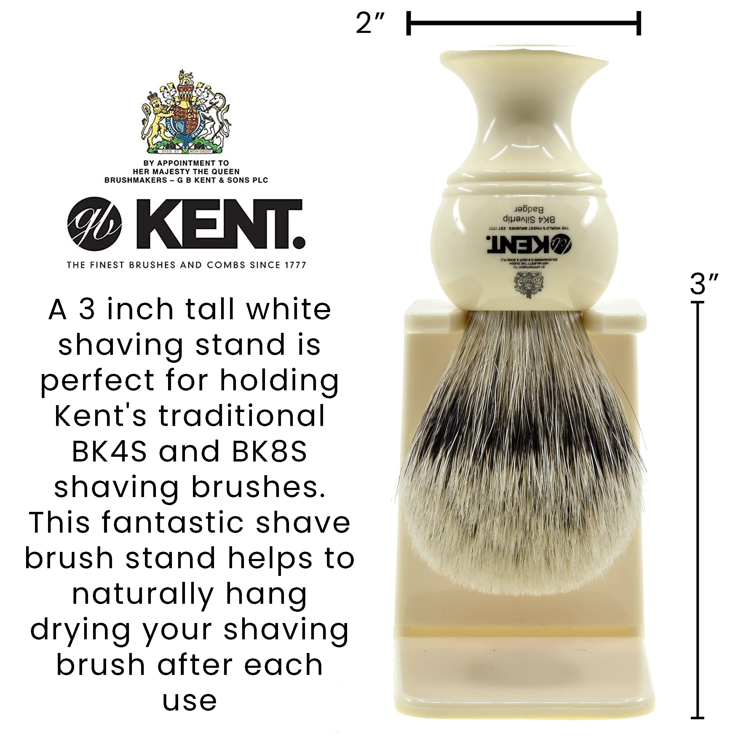 KENT VSB5 Mock Ivory Shaving Brush Stand