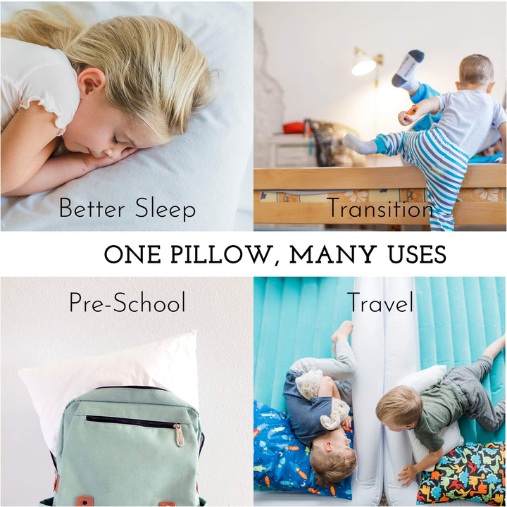 Little Sleepy Head Toddler Pillow, Organic Cotton, Down-Like Fill, Ivory 13 X 18