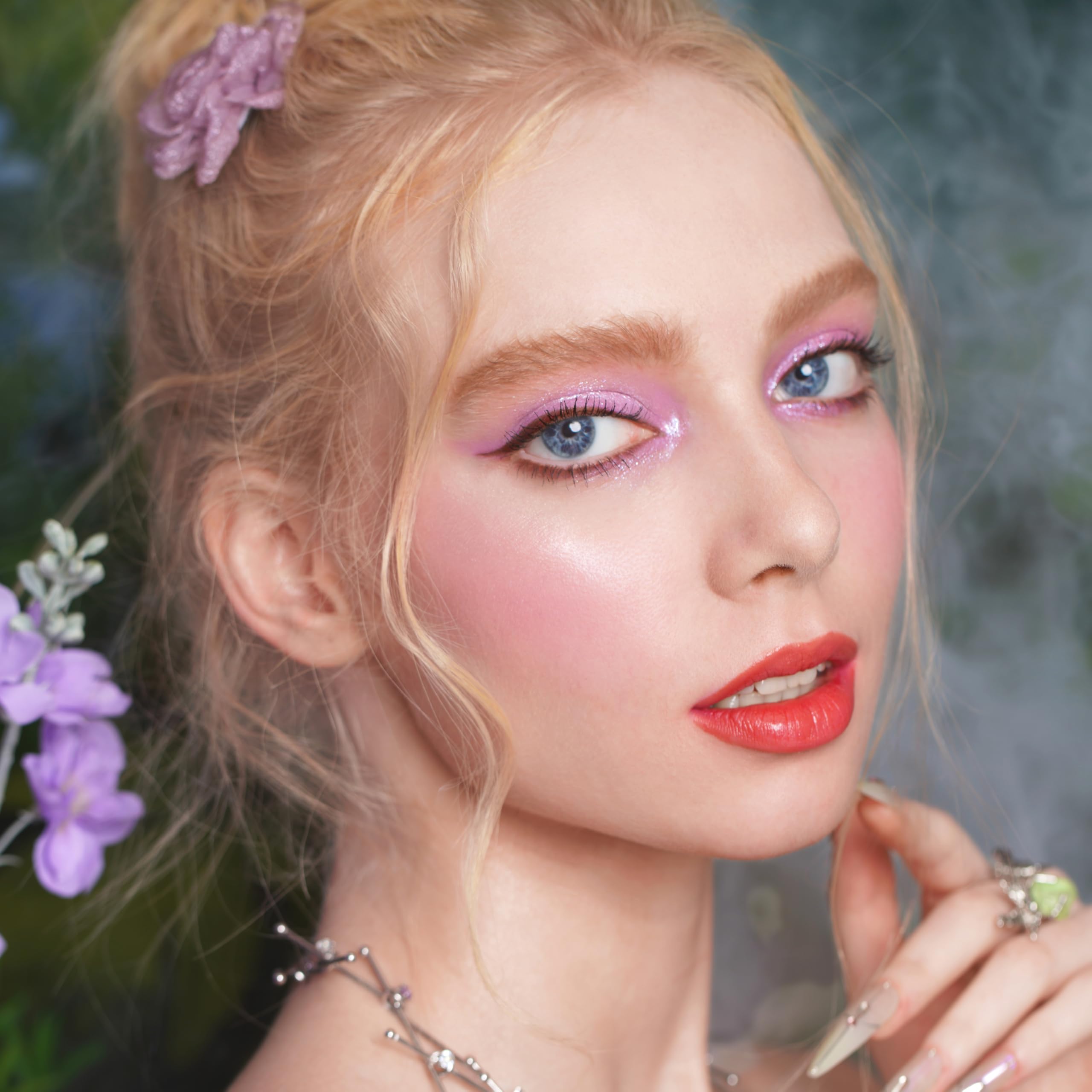 Oulac Purple Blush Cream Makeup | Highly Pigmented | Natural Matte Glow | Shape & Highlight Face | Cruelty-Free with Rose Oil | N20 Believe 4.8g