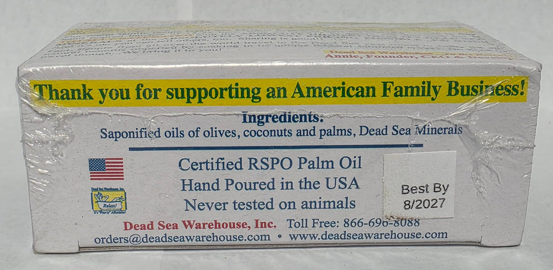 Dead Sea Warehouse – Amazing Minerals Original Face & Body Bar – 5.2 OZ – Dead Sea Salt Soap – All Natural – Soothes & Supports Healthy Skin – 2-Pack