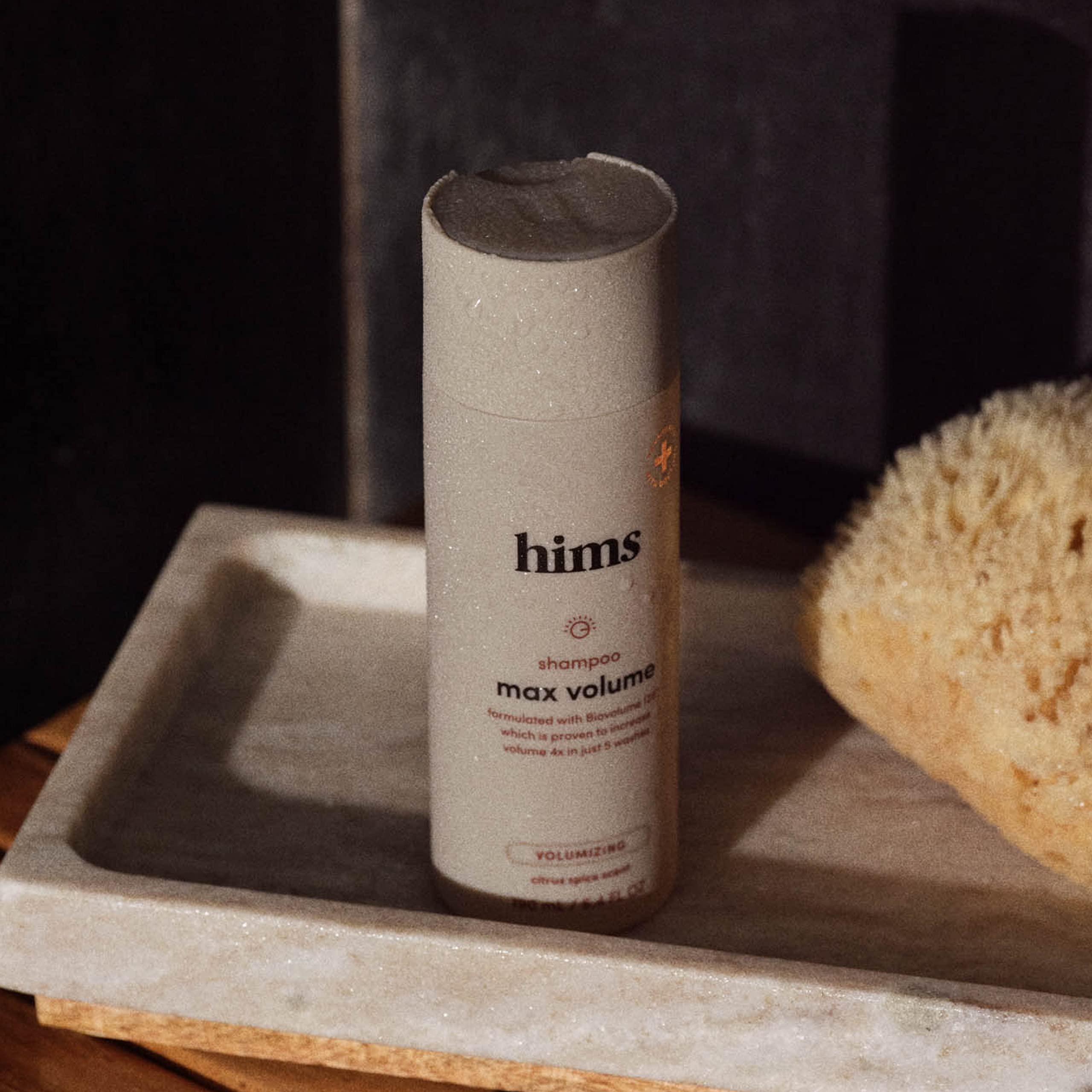 hims Max Volume Shampoo, 2 Pack - Volumizing Natural Shampoo for Men with Biotin - Adds Volume, Shine & Bounce - Citrus Spice - 2 x 6.4 fl oz