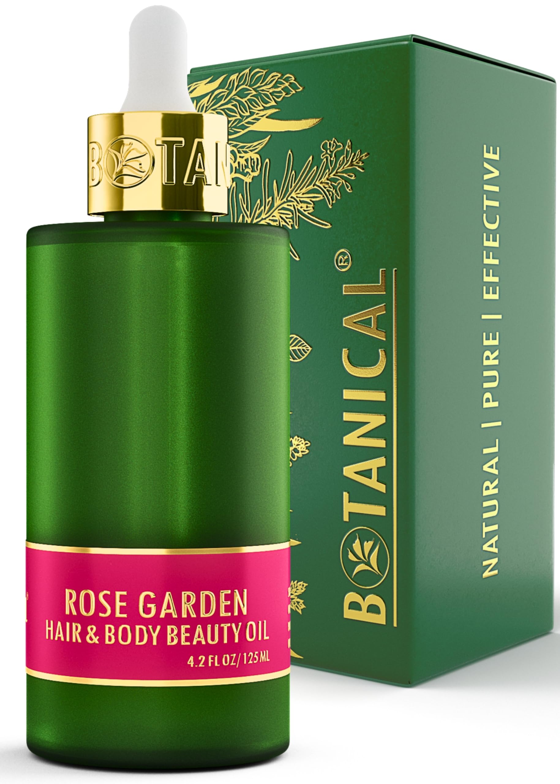 Botanical Nourishing Oil for Body & Hair | Rose Garden | Organic, Pure, Natural Skincare (4.2 fl oz | 125 ml)