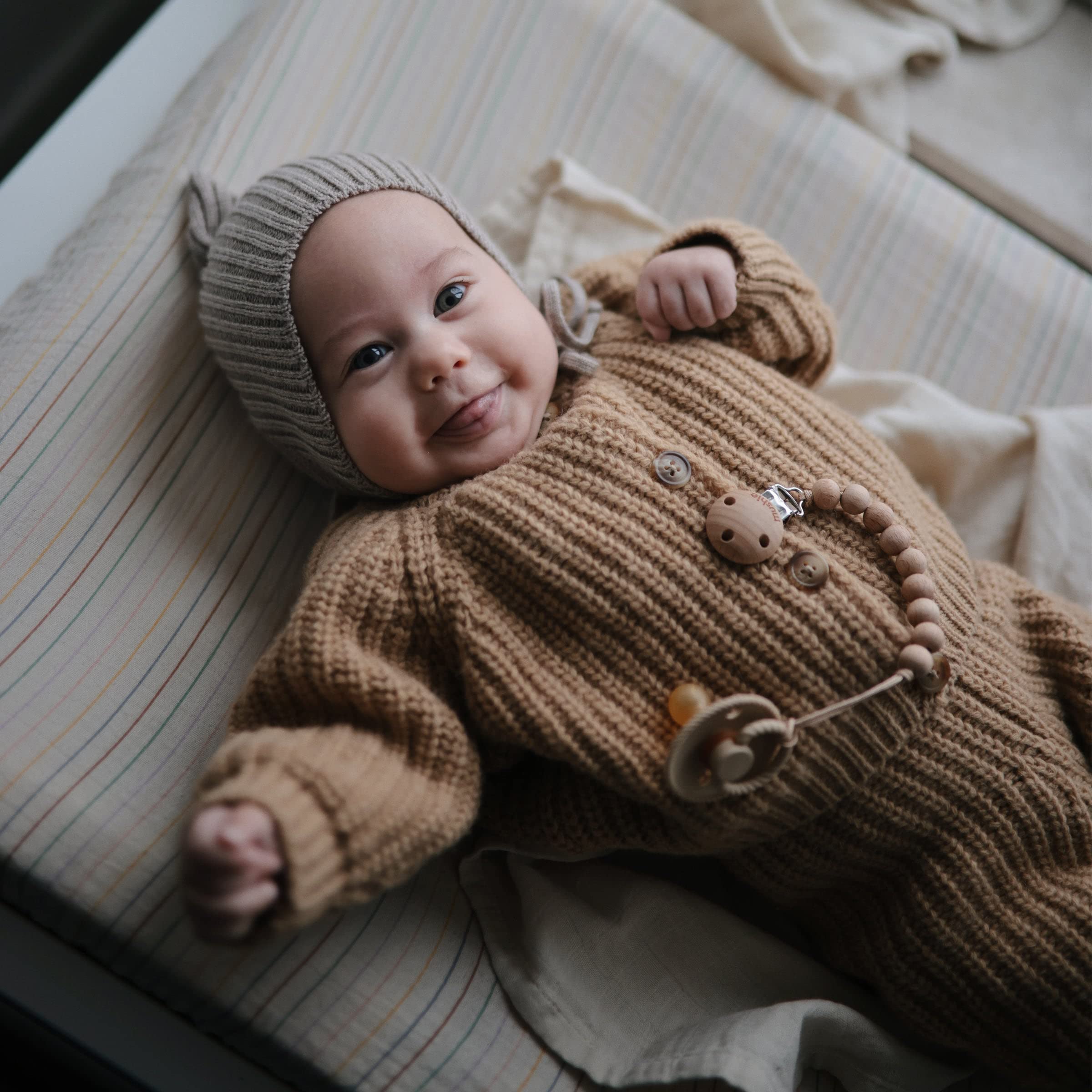 mushie Extra Soft Muslin Fitted Changing Pad Cover (Tradewinds)