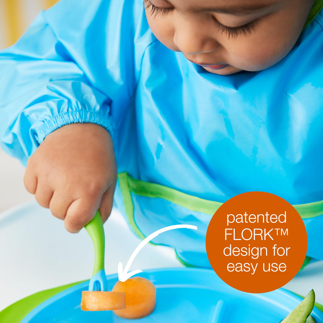 b.box Toddler Cutlery Set – Patented FLORK™ Flower Fork & Easy-Grip Spoon with Travel Case. BPA-Free, Dishwasher Safe. Designed by Occupational Therapists. Ages 9M+ (Bubblegum)