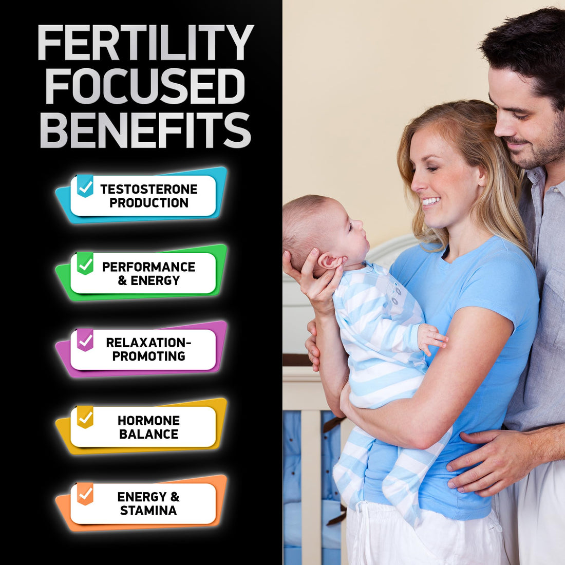 Fertility Supplements for Men - Zinc, Maca, Ashwagandha, L-Arginine - Male Vitality Conception for Him - Count and Motility Pregnancy Aid - Vitamins and Male Fertility Support Supplement - 120 Pills