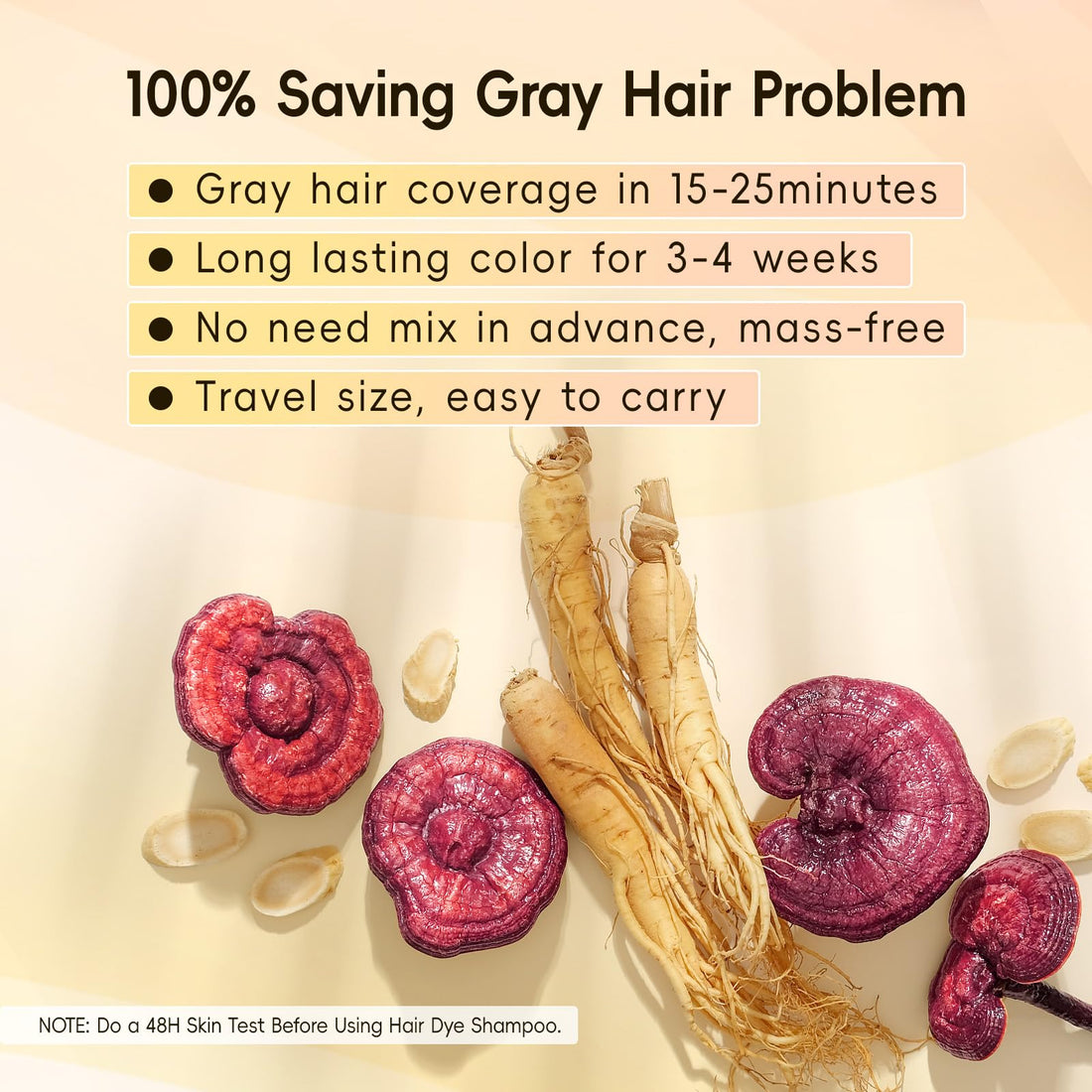 BOJICA COSMTEK Hair Dye Shampoo 3 in 1 for Gray Hair, Dark Brown Hair Color shampoo for Women, Natural Shampoo Hair Dye-100% Grey Hair Coverage/Herbal Ingredients - 150ml (5.07 oz)