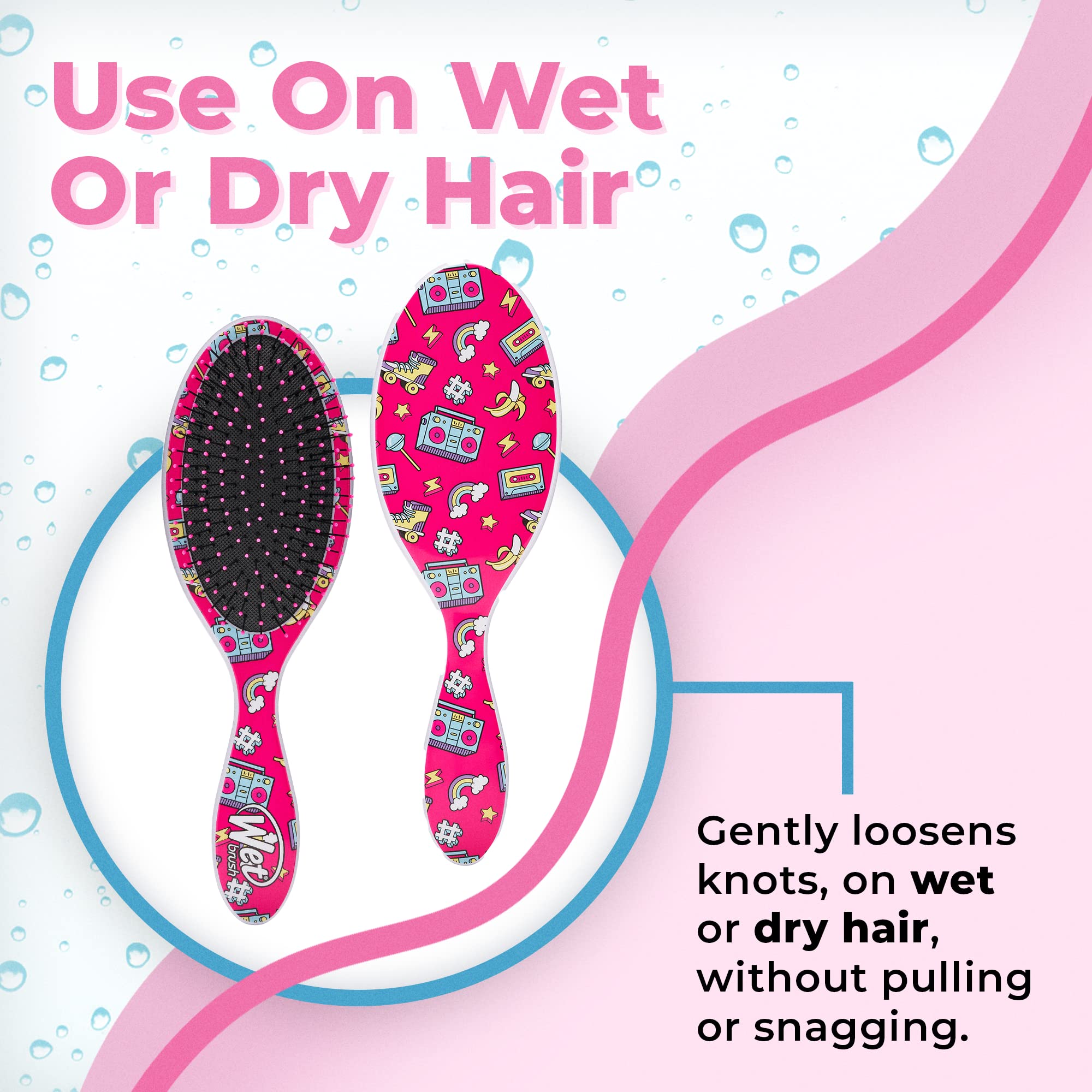 Wet Brush Original Detangler Hair Brush - Happy Hair Pineapple - Exclusive Ultra-soft IntelliFlex Bristles - Glide Through Tangles With Ease For All Hair Types - For Women, Men, Wet And Dry Hair