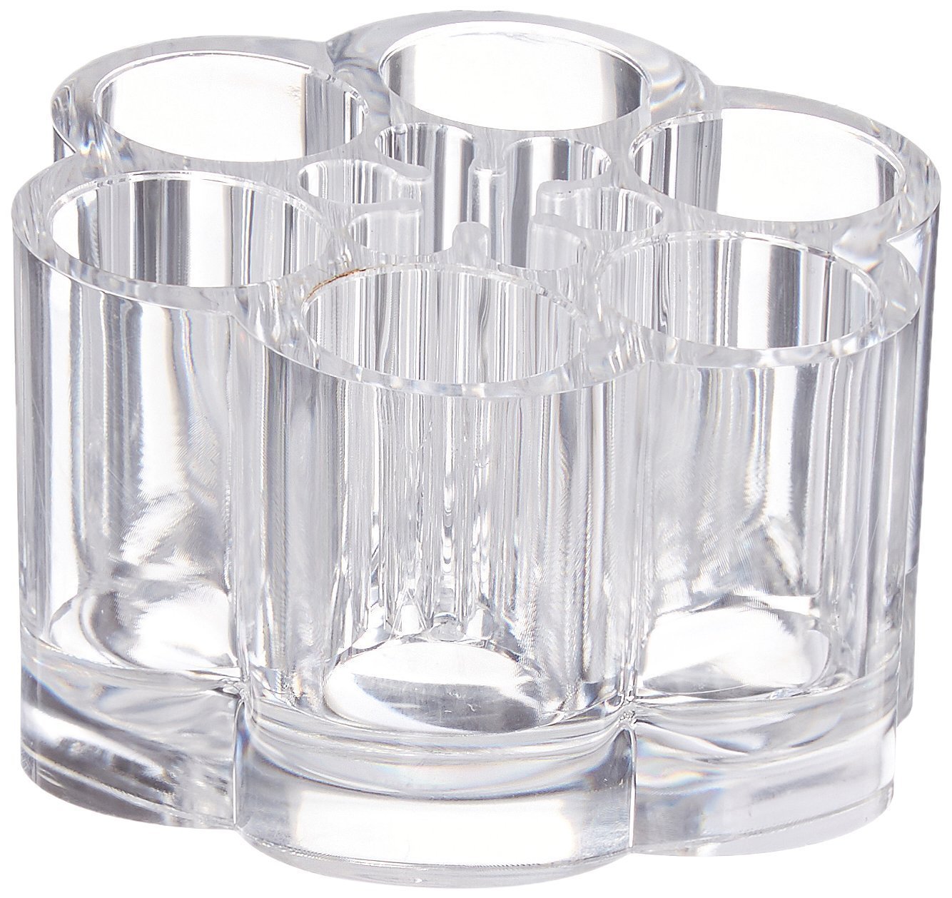 Onwon 12 Spaces Clear Transparent Acrylic Flower Style Cosmetic and Makeup Brush Holder Stand/Organizer, 5.6 Ounce