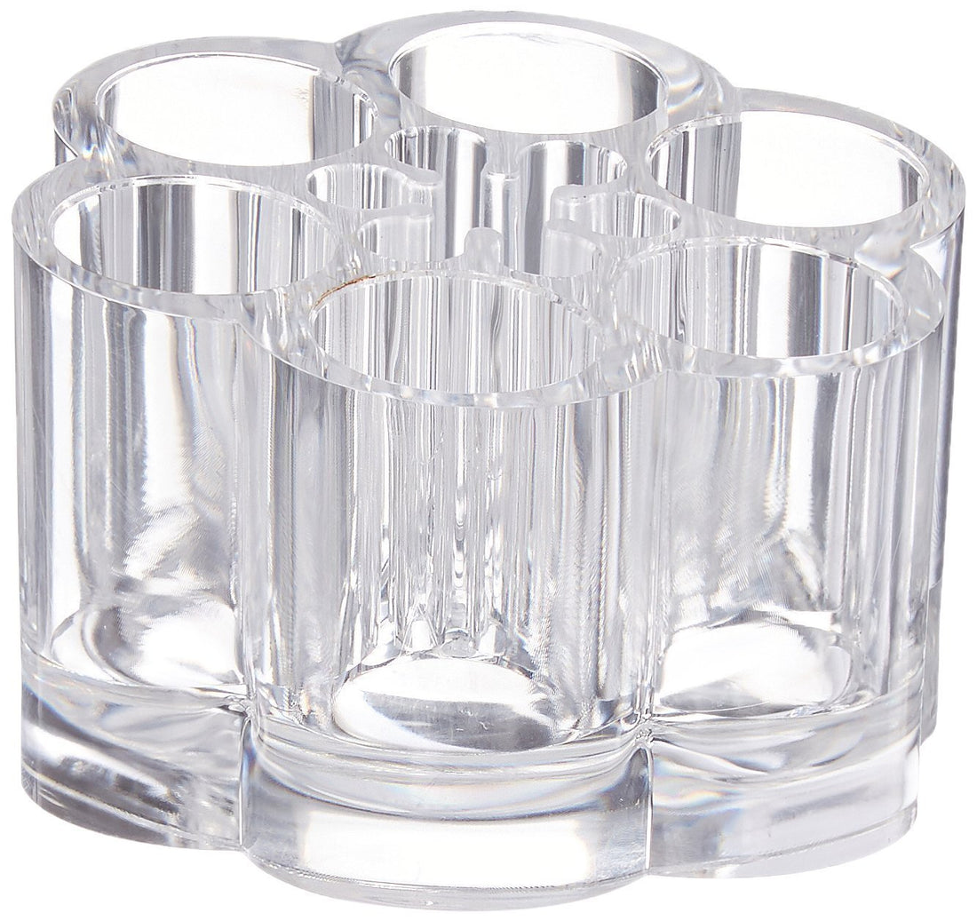 Onwon 12 Spaces Clear Transparent Acrylic Flower Style Cosmetic and Makeup Brush Holder Stand/Organizer, 5.6 Ounce