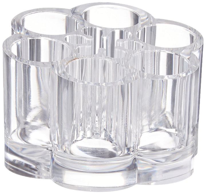 Onwon 12 Spaces Clear Transparent Acrylic Flower Style Cosmetic and Makeup Brush Holder Stand/Organizer, 5.6 Ounce