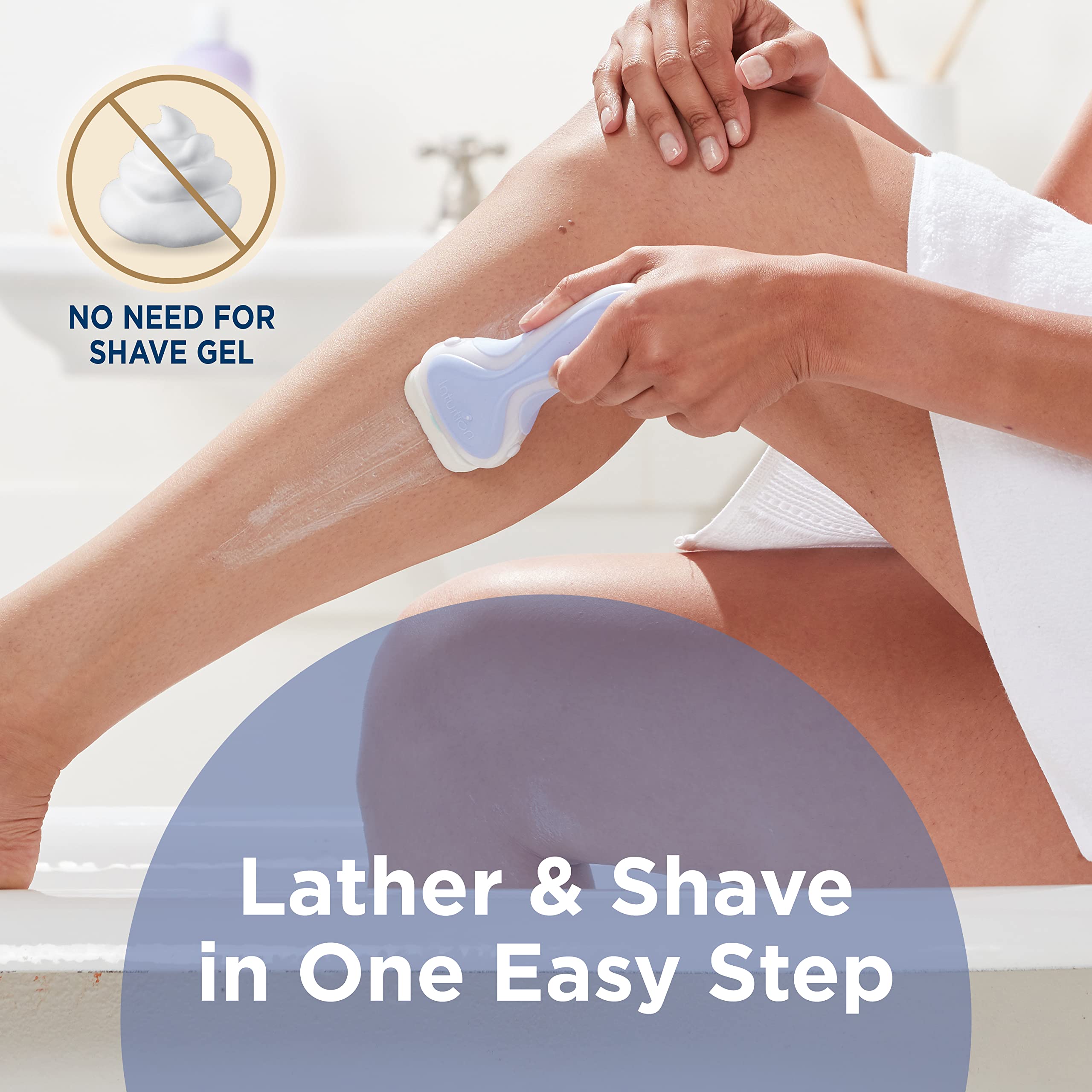 Schick Intuition Pure Nourishment Coconut milk and almond oil Razor & Pure Nourishment Coconut milk and almond oil Razor Refill, 6-Count + Bonus 1 Blade