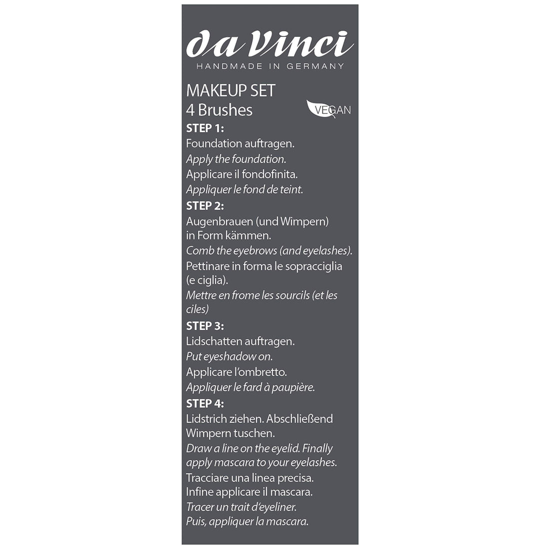 da Vinci Cosmetics Series 4823 Make Up Set for Quick Application of Synthetic Fibers, 0.5 Pound