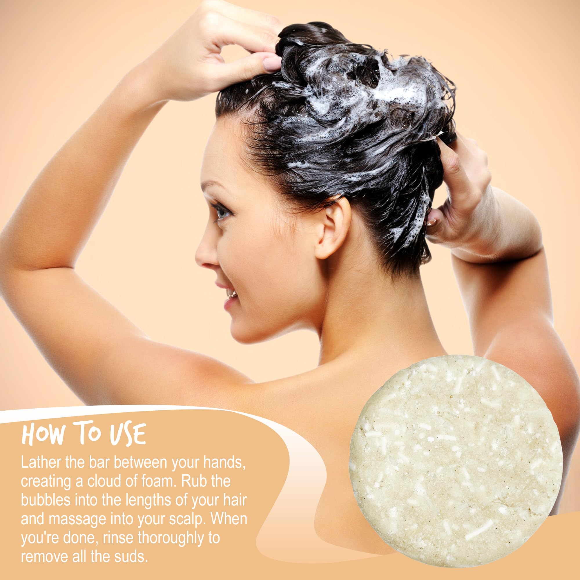 Shampoo Bar RICE WATER PROTEIN For Hair Growth | Rice Solid Shampoo for Weak or Damaged Hair | Hydrating, Nourishing, and Refreshing | Made in US | Paraben and Sulfate-Free