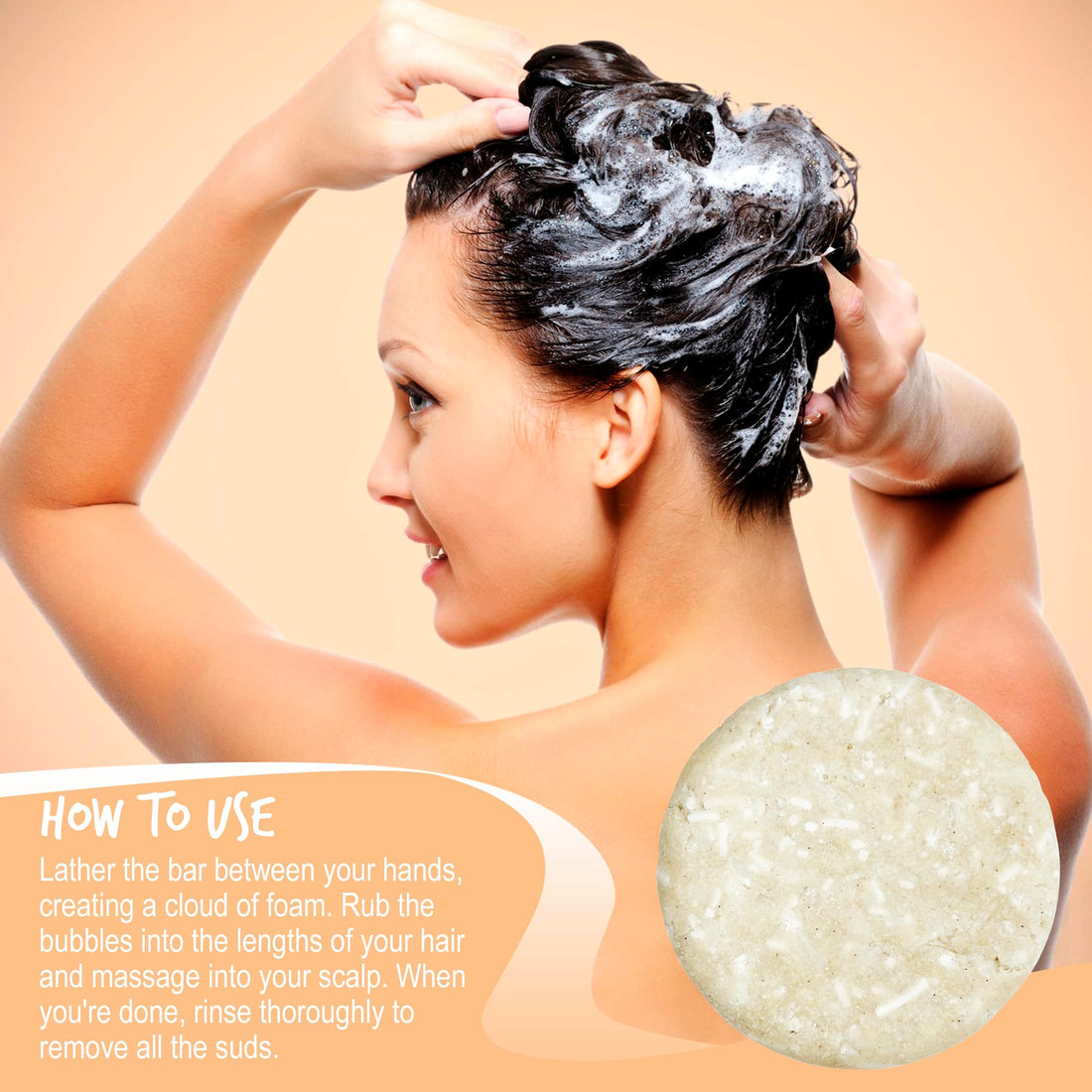Shampoo Bar RICE WATER PROTEIN For Hair Growth | Rice Solid Shampoo for Weak or Damaged Hair | Hydrating, Nourishing, and Refreshing | Made in US | Paraben and Sulfate-Free