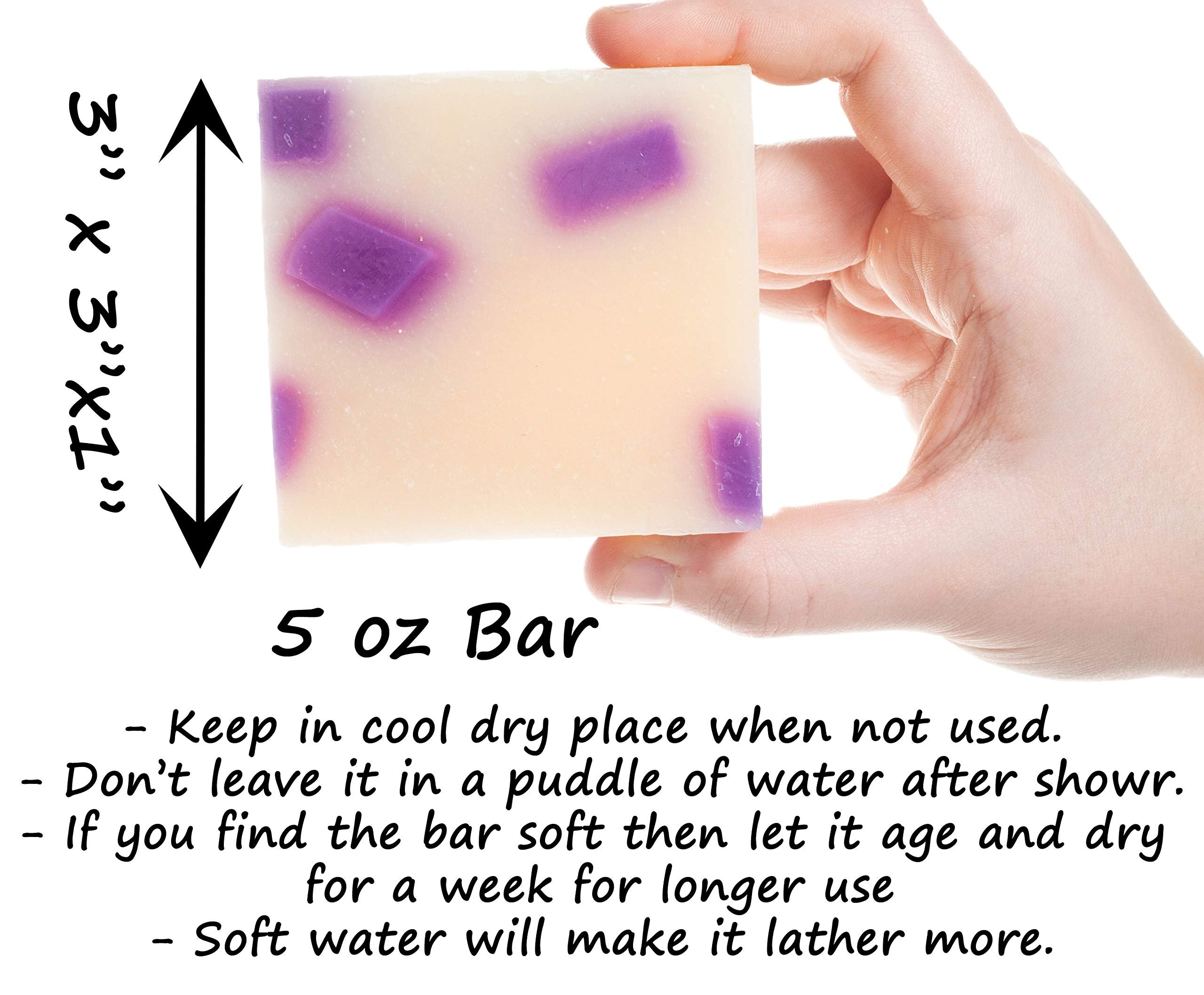 360Feel Black Raspberry Soap -5oz Castile Handmade Soap bar -Sweet Fruity fragrance- Pure Essential Oil Natural Soaps- Great as Anniversary Wedding Gifts - Made in USA-Gift ready