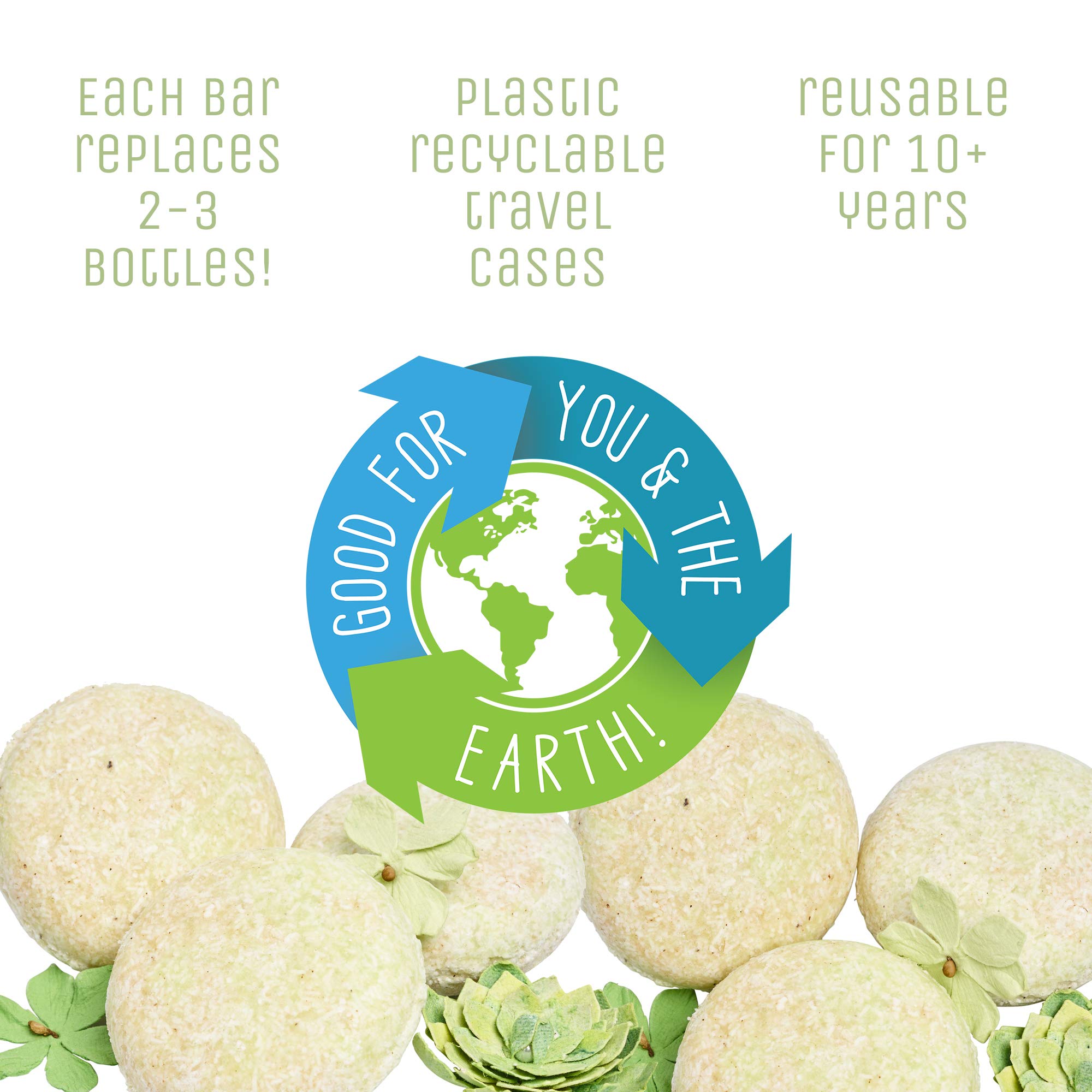 Sweet & Sassy 3 Conditioner Bars. Made in the USA. All Natural, Organic, SLS Free, Plastic Free, Safe for Color Treated Hair - Coconut Smiles.