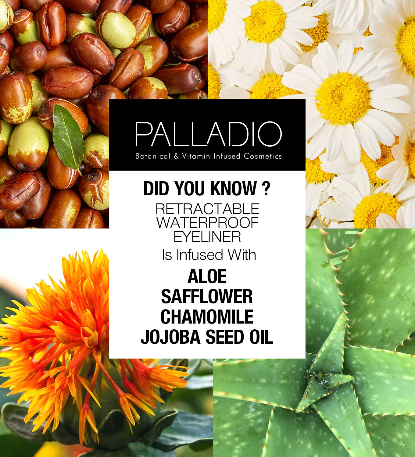 Palladio Beauty, RETRACTABLE EYE LINERS 0.28 g 0.01 oz, pure black, Pure Black