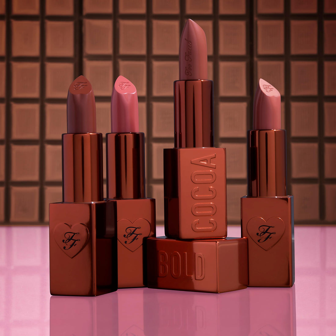 Too Faced Cocoa Bold Lipstick | High Pigment Lip with Creamy Texture + Matte Finish, Vegan + Cruelty Free, Chocolate Chip