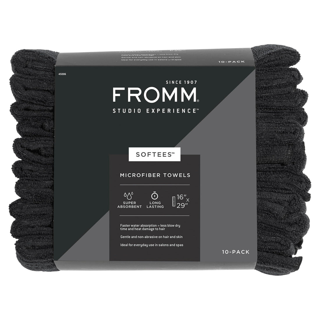 Softees Towels with Duraguard, Black, 10pk