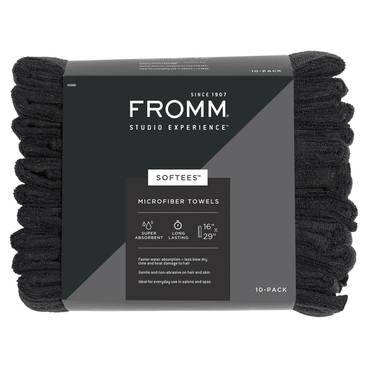 Softees Towels with Duraguard, Black, 10pk