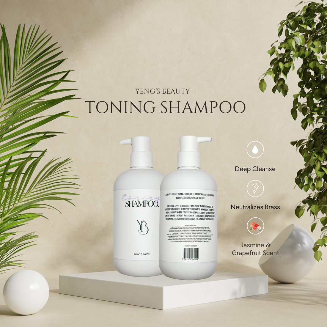 Generic YENG'S BEAUTY Purple Toning Shampoo | NEUTRALIZED YELLOW, BRASSY TONES | For blondes, silver, gray hair