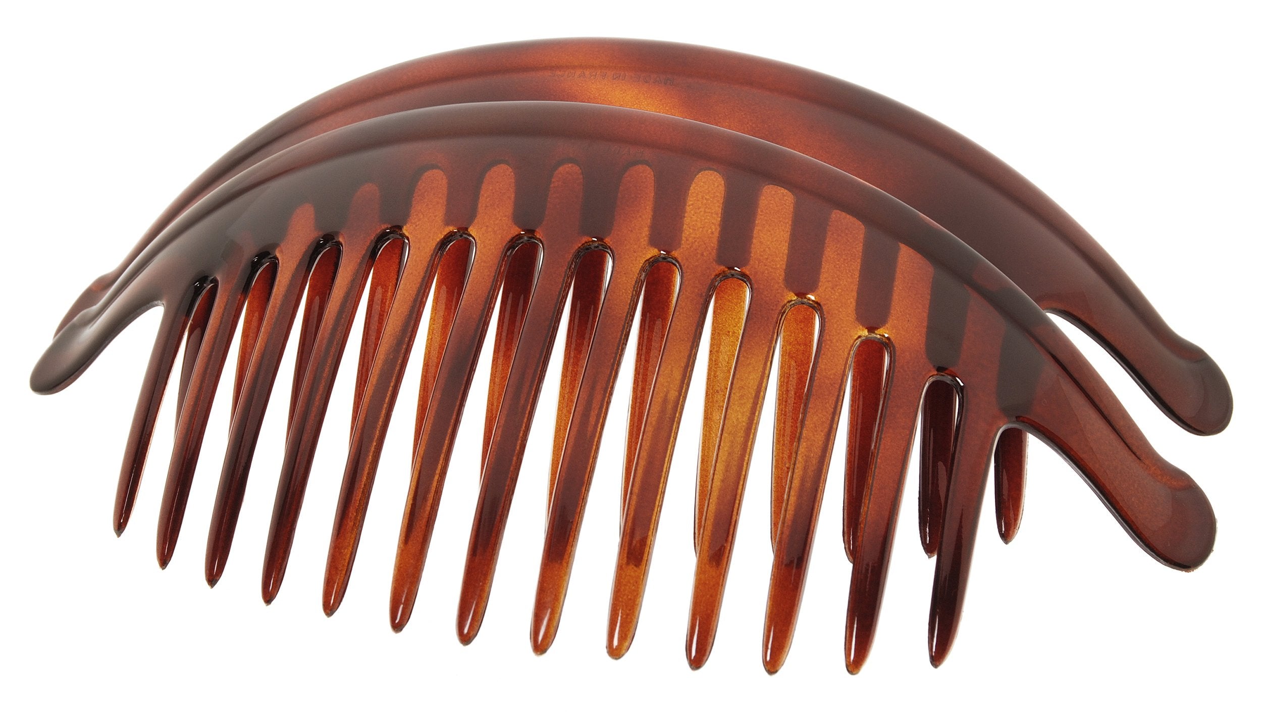 France Luxe Large Interlocking Comb Pair - Tortoise