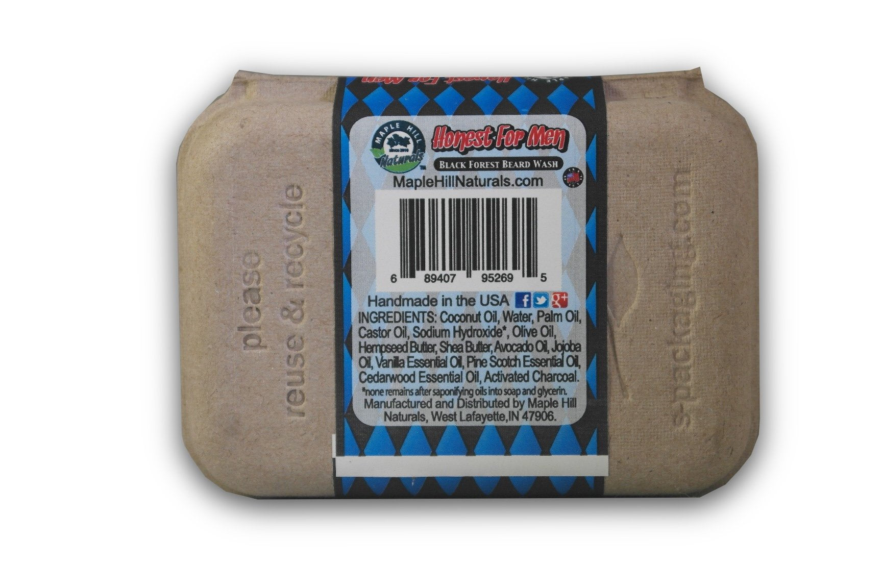 Honest For Men Black Forest Beard Wash - 100% All Natural Ingredients - Best Beard Shampoo and Conditioner for a Healthy Beard - Hand Crafted in U.S.A