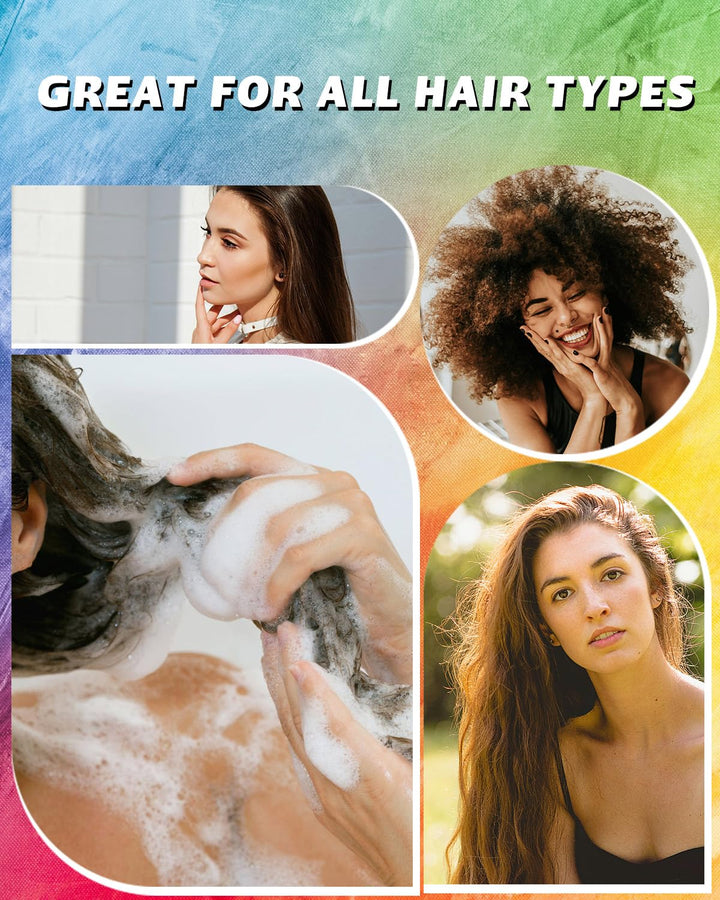 SAPHUS pH-Balanced Shampoo Bar 6-Pack, Soap-Free & Sulfate-Free, Gentle Cleansing for Sensitive Scalp, Assorted Colors & Scents, Vegan & Travel-Friendly