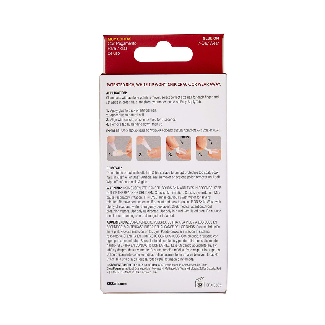 Kiss Everlasting French Nail Kit Real Short 28 Nails (2 Pack)