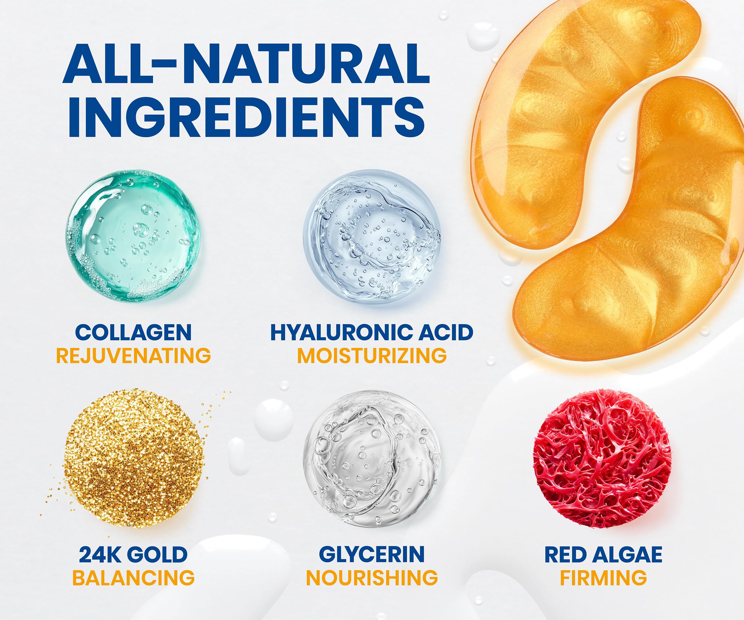 Stylia Under Eye Patches for Dark Circles and Puffy Eyes (20 Pairs) - 24k Gold Collagen Mask with Hyaluronic Acid, Eye Masks for Dark Circles and Puffiness, Gifts for Women, Valentines Day Gifts