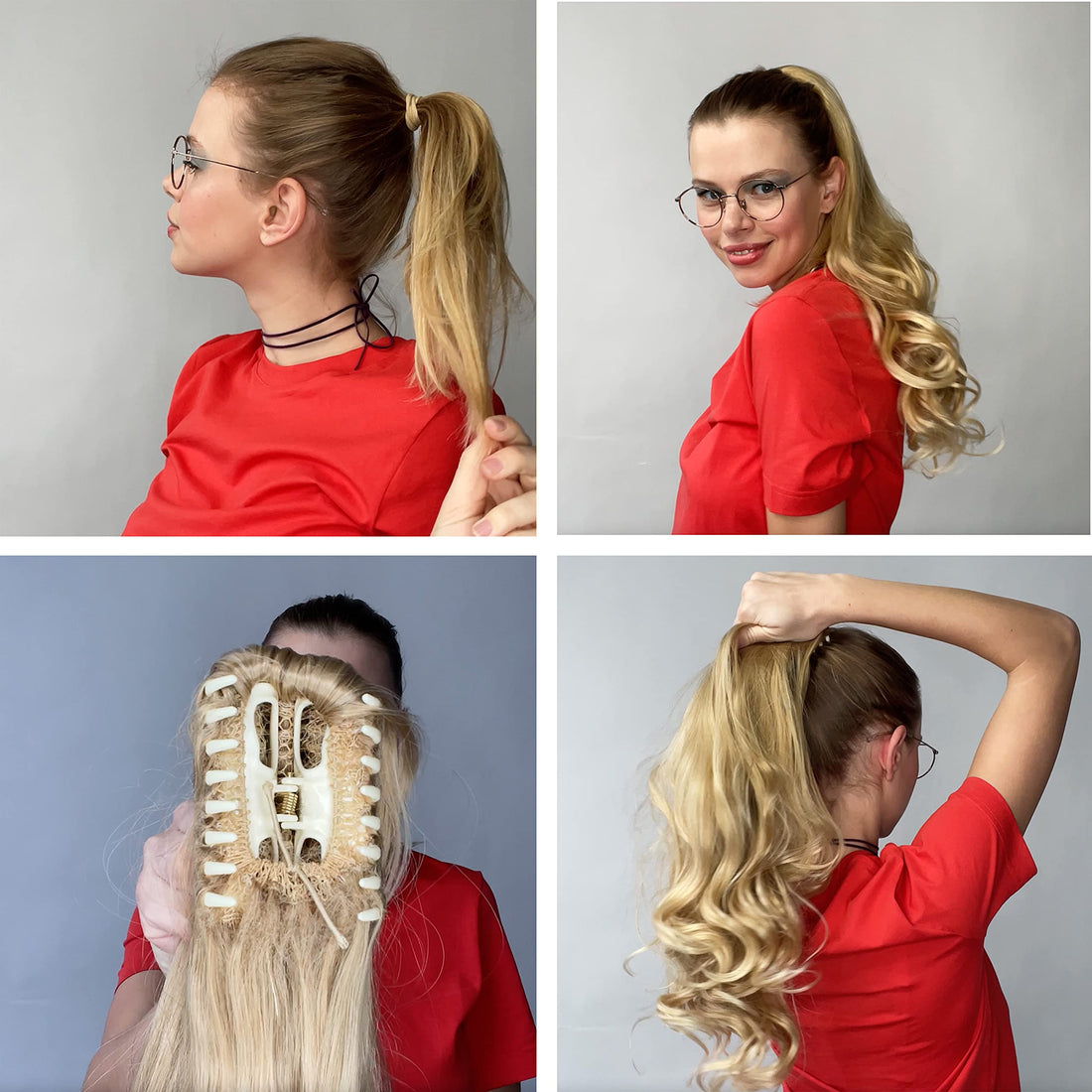 ash brown #18T H47 : PRETTYSHOP 22 & 140g Hair Piece Pony Tail Extension Long & Voluminous Curled Wavy Heat-Resisting Div. Colours (ash brown #18B H47)
