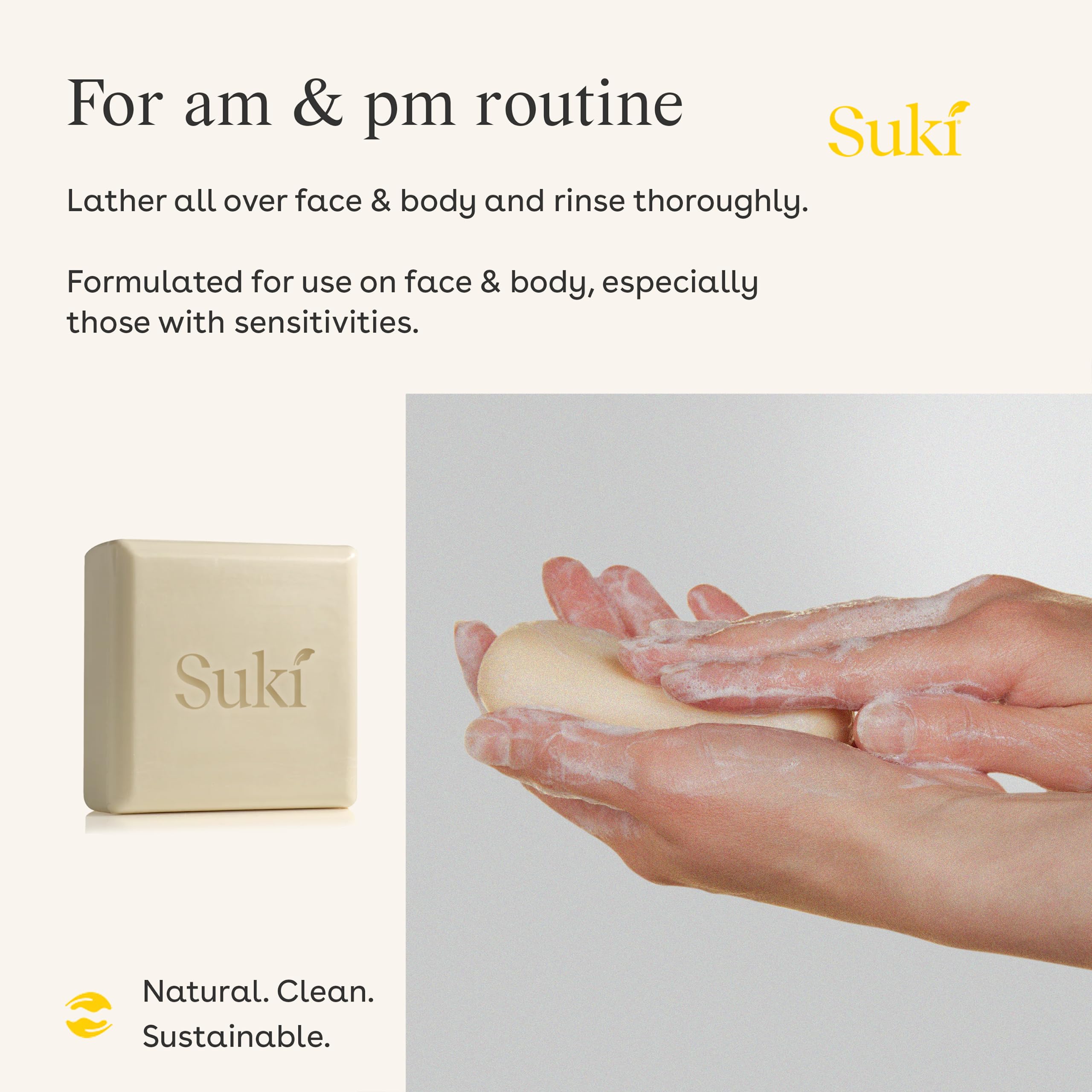 Suki Sensitive Cleansing Bar 4oz suki